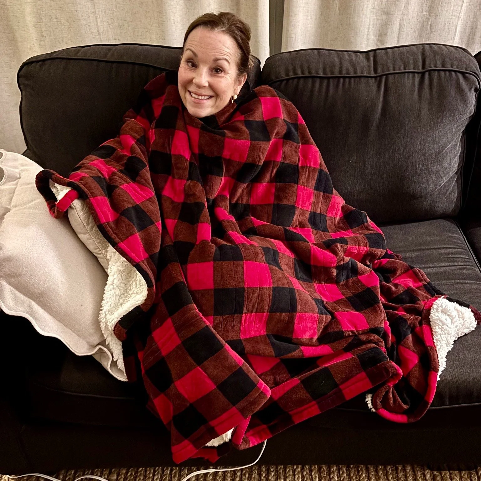If you need me I'll be under my heated blanket! What are you doing tonight? If you want the link to the blanket, comment LINK and I'll send it to your DMs.