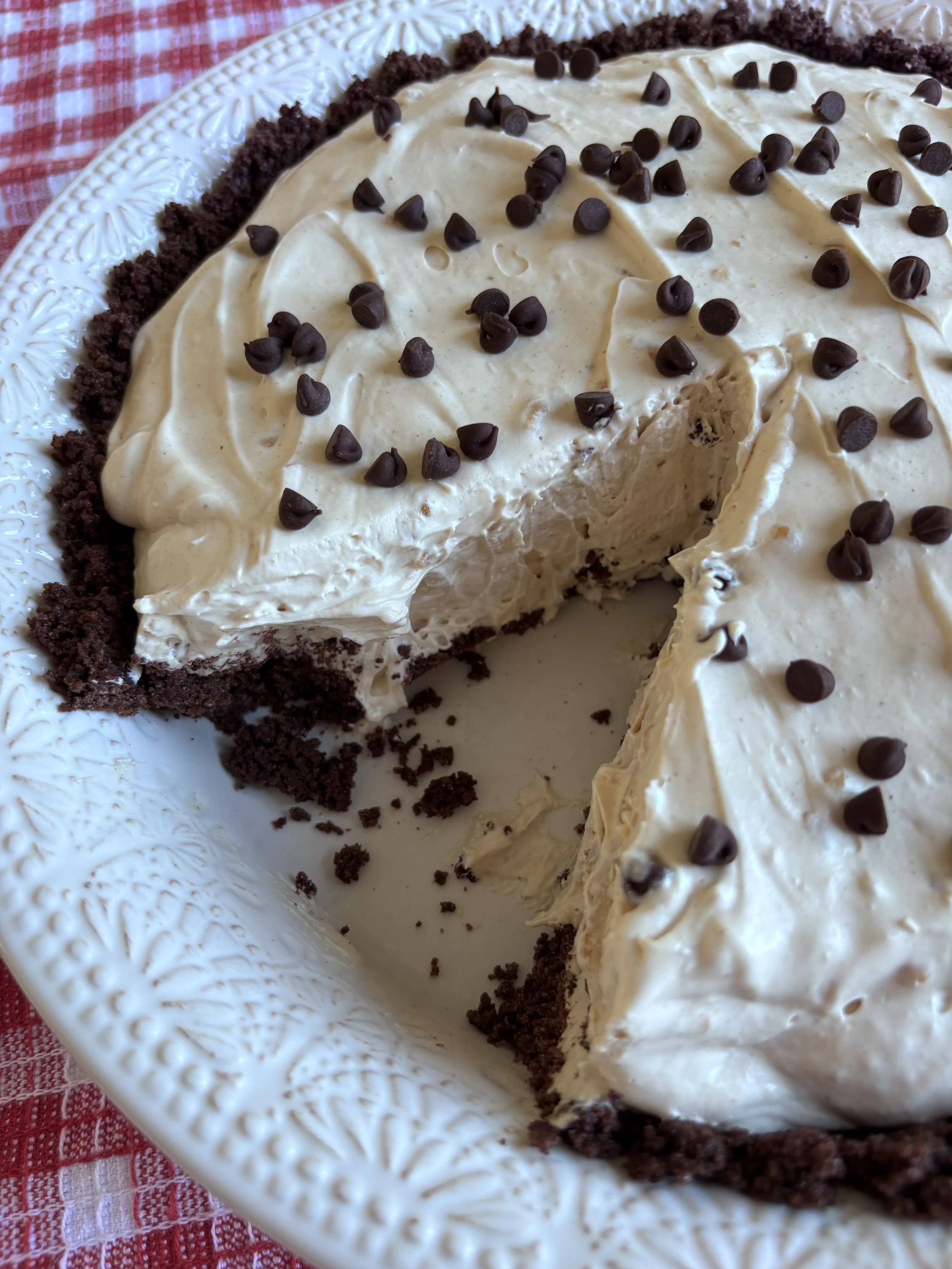 Mom's Gluten Free Chocolate Peanut Butter Pie