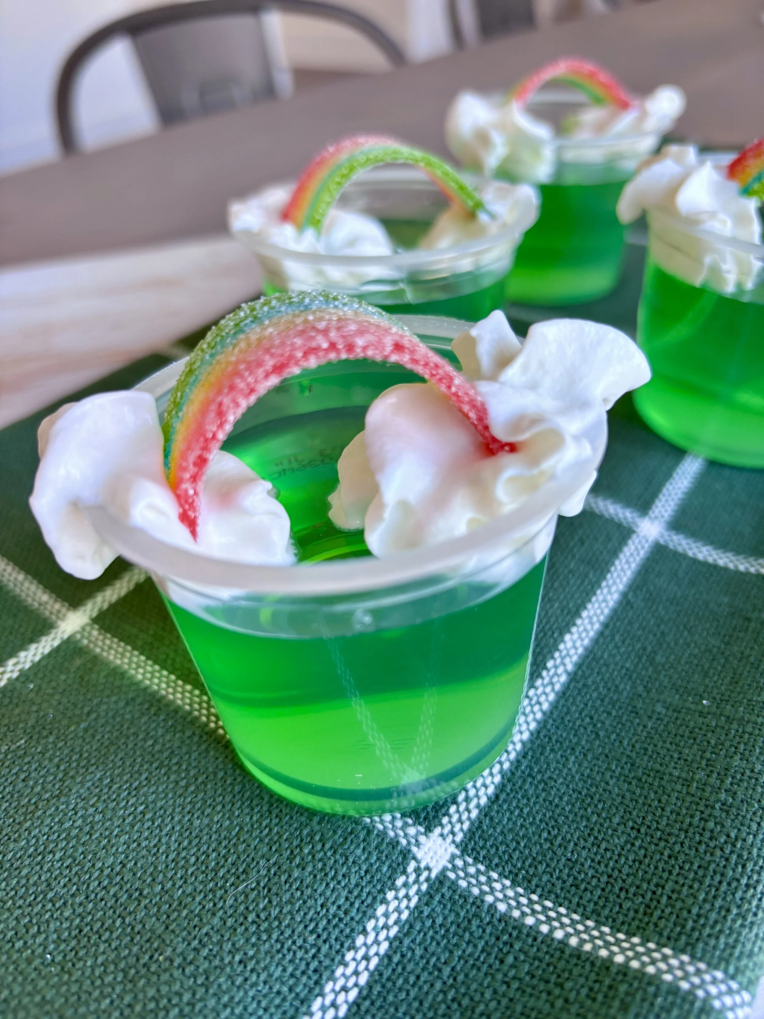Rainbow Jell-O Snack Cups
