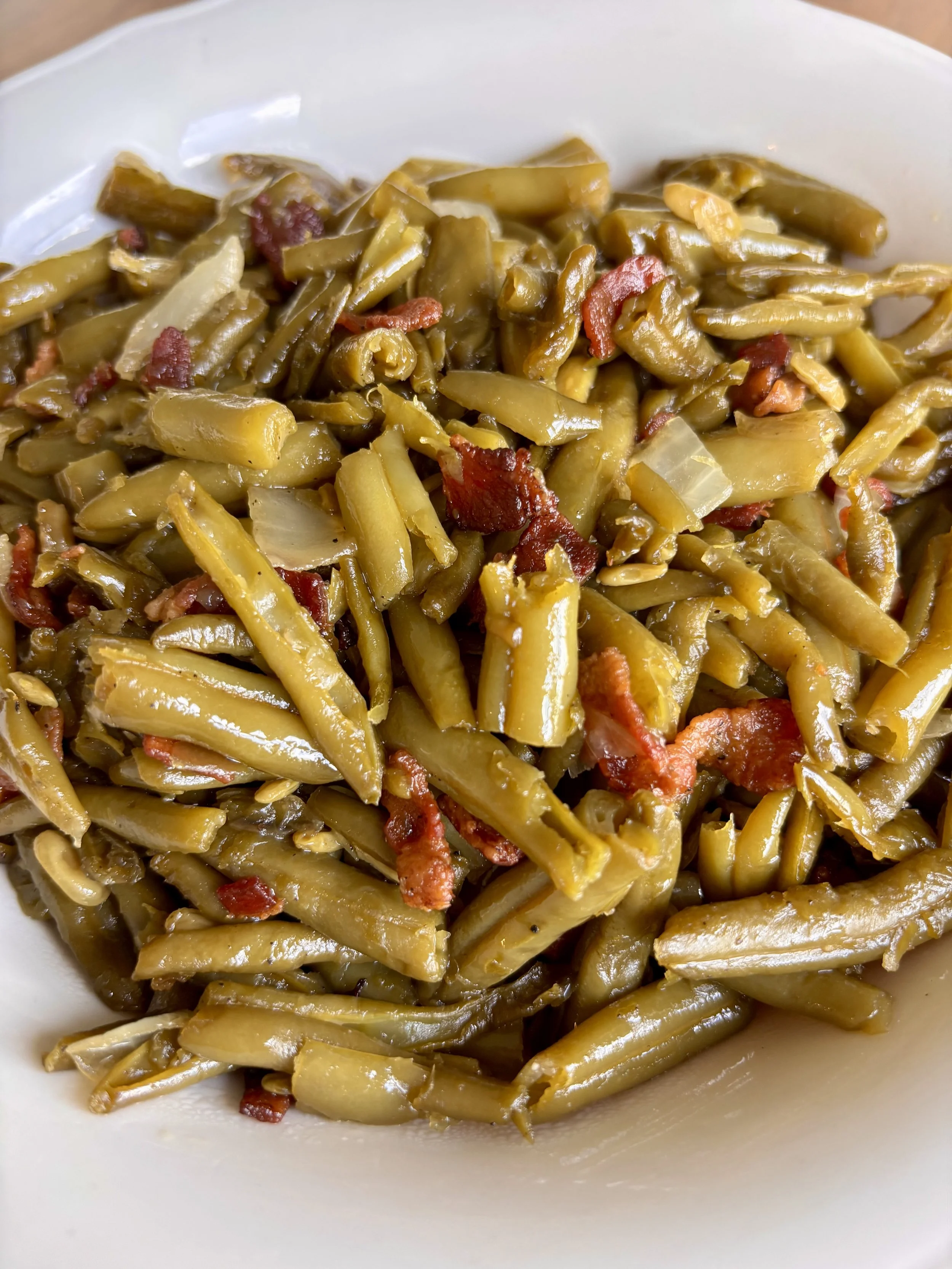 Sweet &amp; Tangy Green Beans with Bacon
