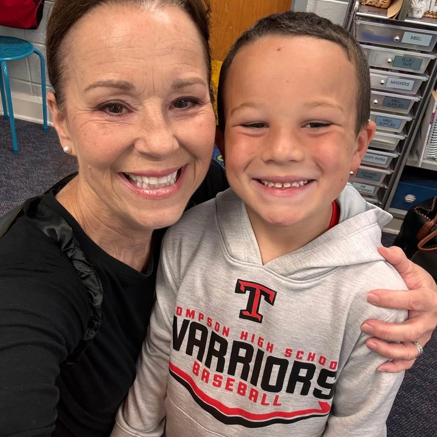 I saw this little cutie sitting with his other classmates and I just had to get a picture with him. His beautiful momma was one of the people responsible for Darryl&rsquo;s successful stroke recovery. 💗 @pelvicptmama