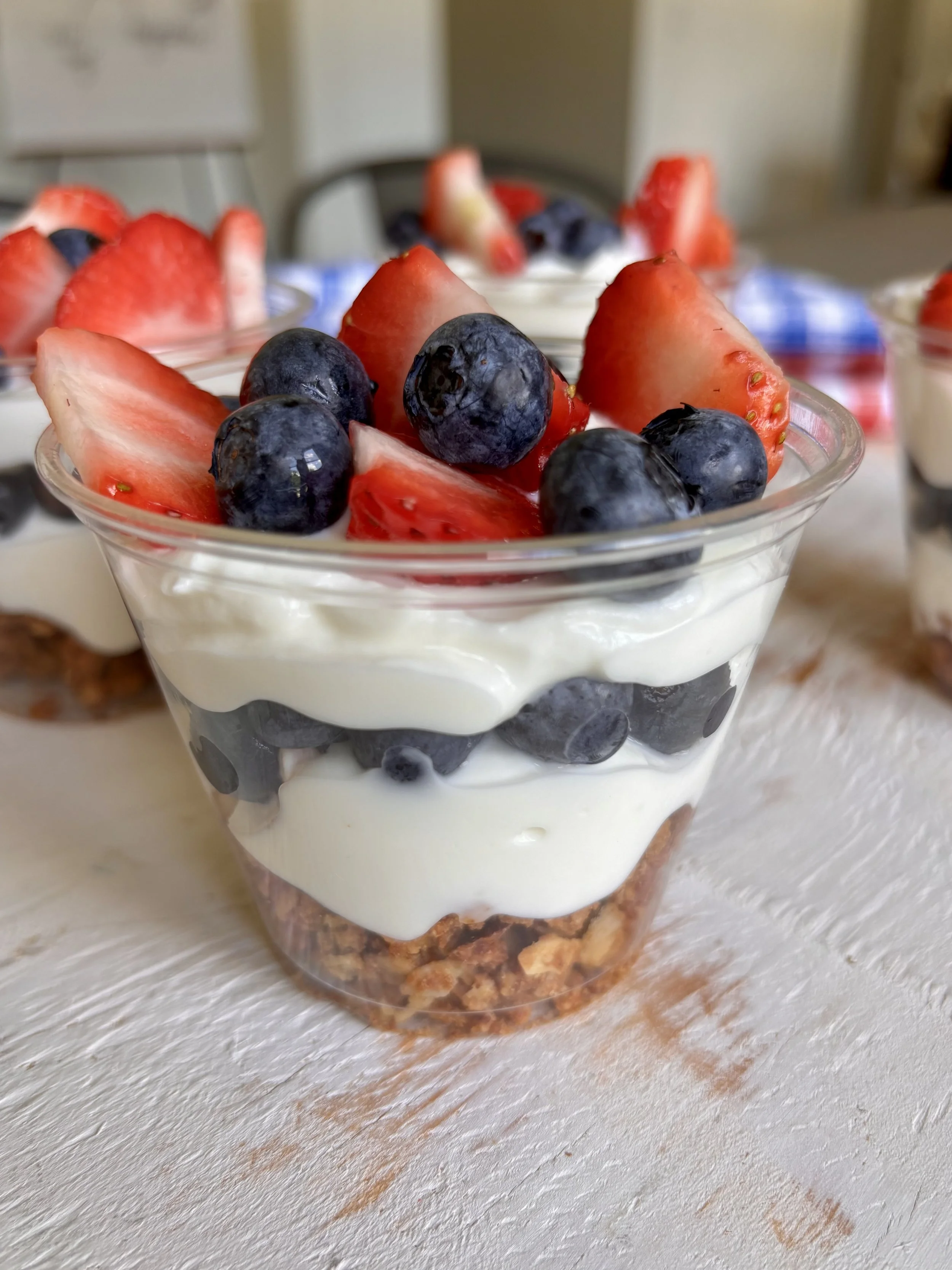 Patriotic Berry Yogurt Cups
