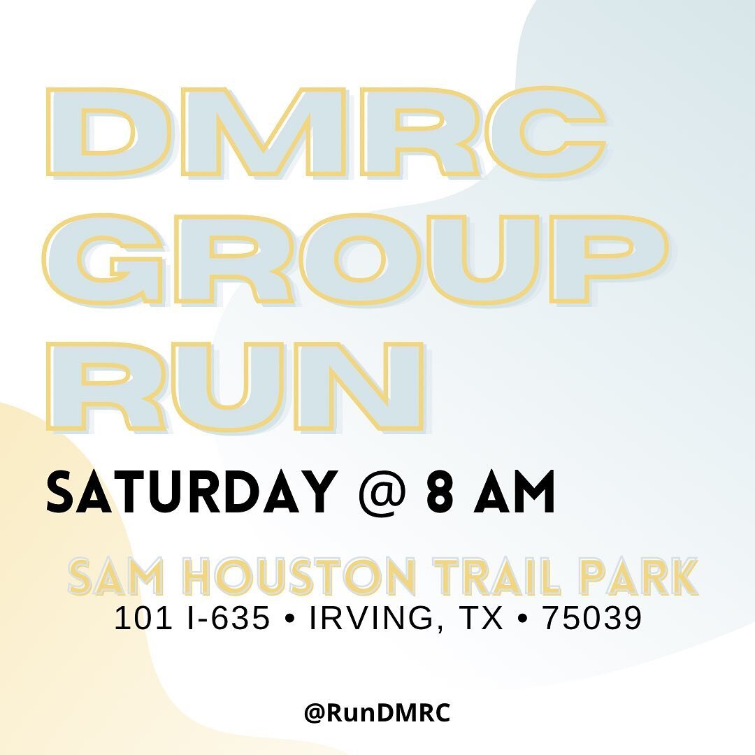 ✨DMRC Group Run 5/6✨

Please join us Saturday morning in Valley Ranch at Sam Houston Trail Park iA! We will begin with a dynamic warm up before hitting the trail down and back. Post run brunch will be announced on site.

🚨PLEASE NOTE🚨
If you won an