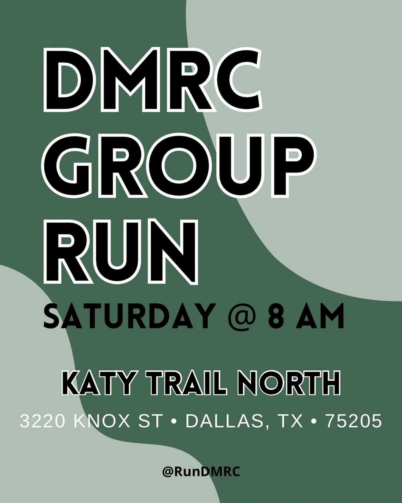 ✨DMRC Group Run 4/25✨

Salaam team! 

Please join us Saturday morning in Downtown Dallas on the Katy Trail iA! We will begin with a dynamic warm up before hitting the trail down and back. Post run brunch will be announced on site.

Time: 8:00AM
Forec