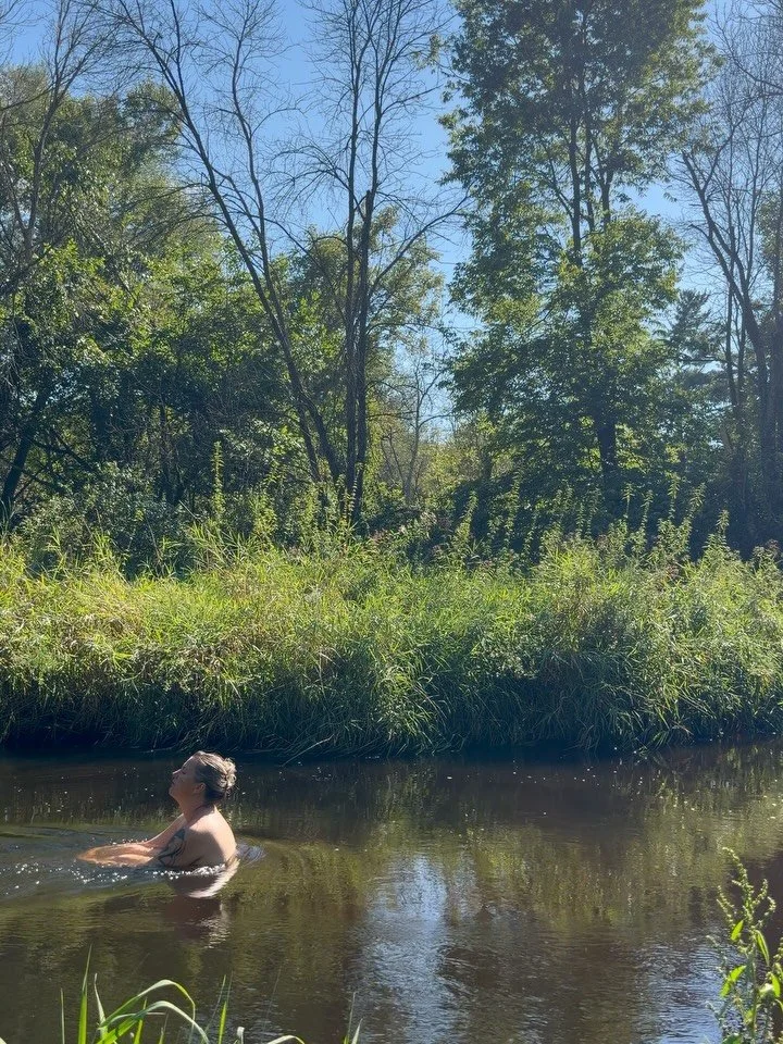 Water has been healing and humbling the last 24 hours. Spent awhile relaxing in the river and went swimming at Sunset Lake. Then it rained so hard that my corn sisters are nearly destroyed and my tobacco in my medicine garden are flattened. The river
