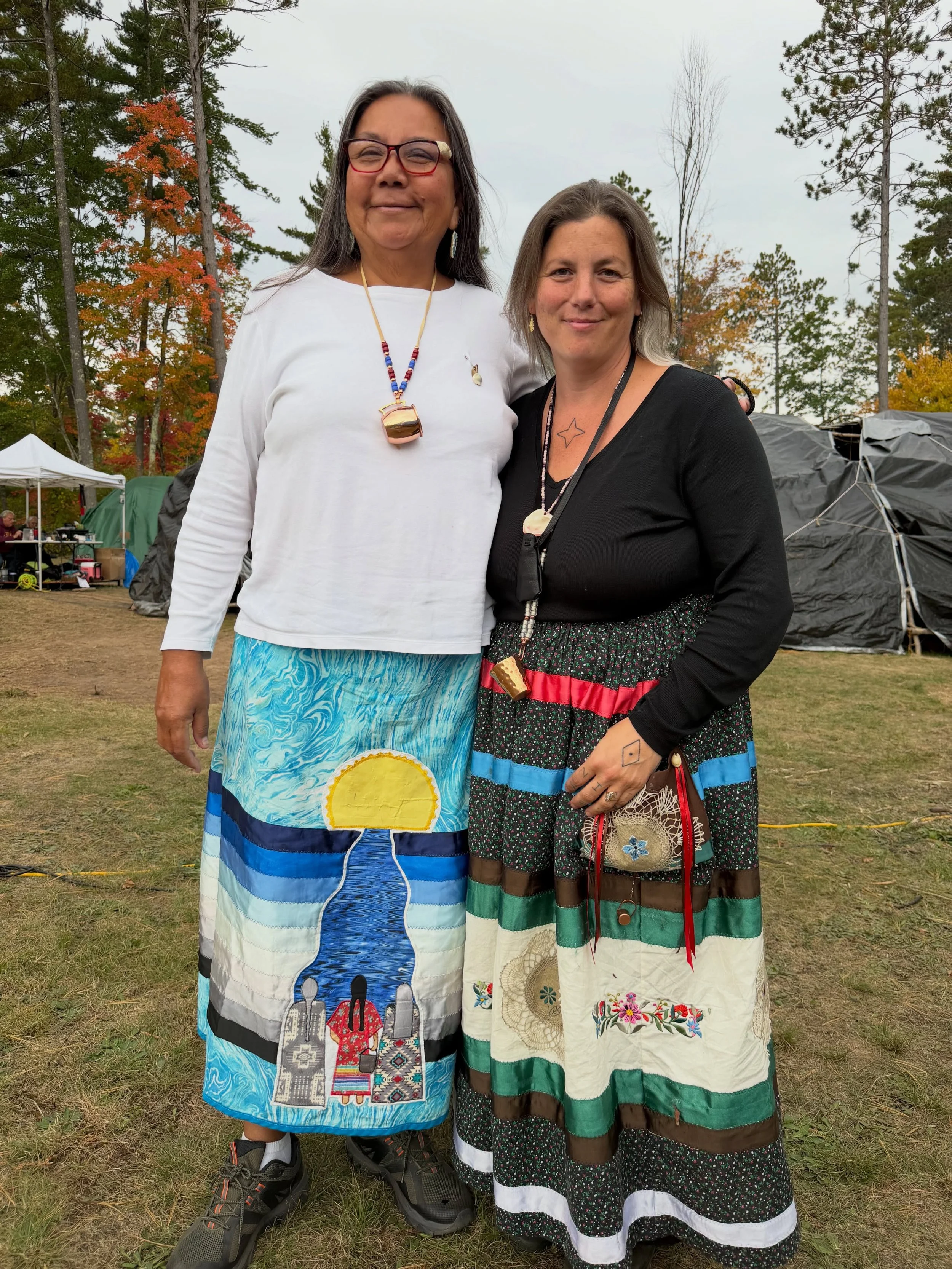 Wow! Heading home from the Women and Water Gathering up in Lac Courte Oreilles and my heart is so full. There are about 40 other folks I wish I got pics with but I was so present in the moment. Spending five days in lodge was the perfect transition t