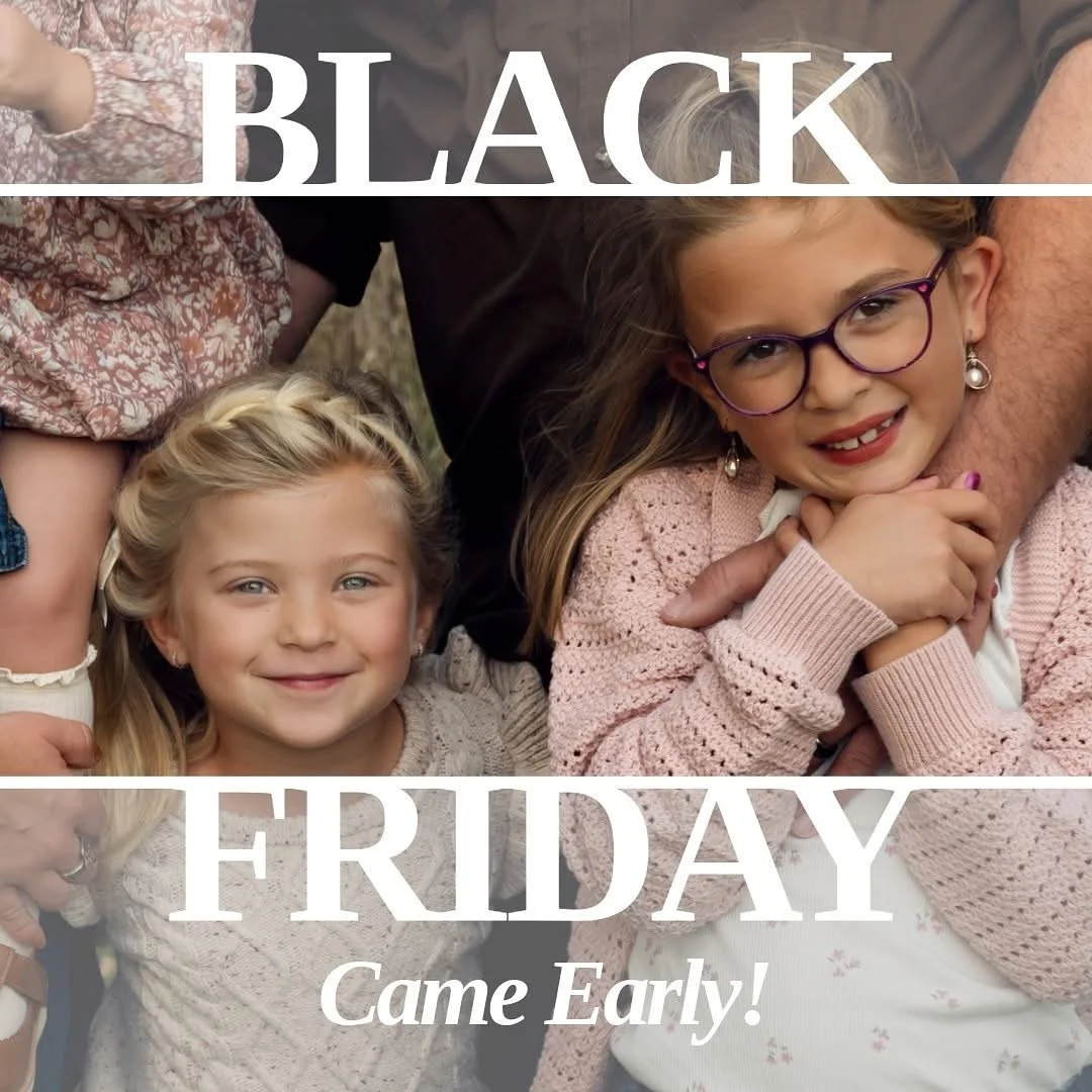 My only sale this season is here &mdash; and it&rsquo;s a good one.

From now until midnight on Black Friday, take 20% off all 30-minute and 60-minute sessions (includes graduates/seniors, maternity, and fresh 48/newborn).

Just enter code FRIDAY2025