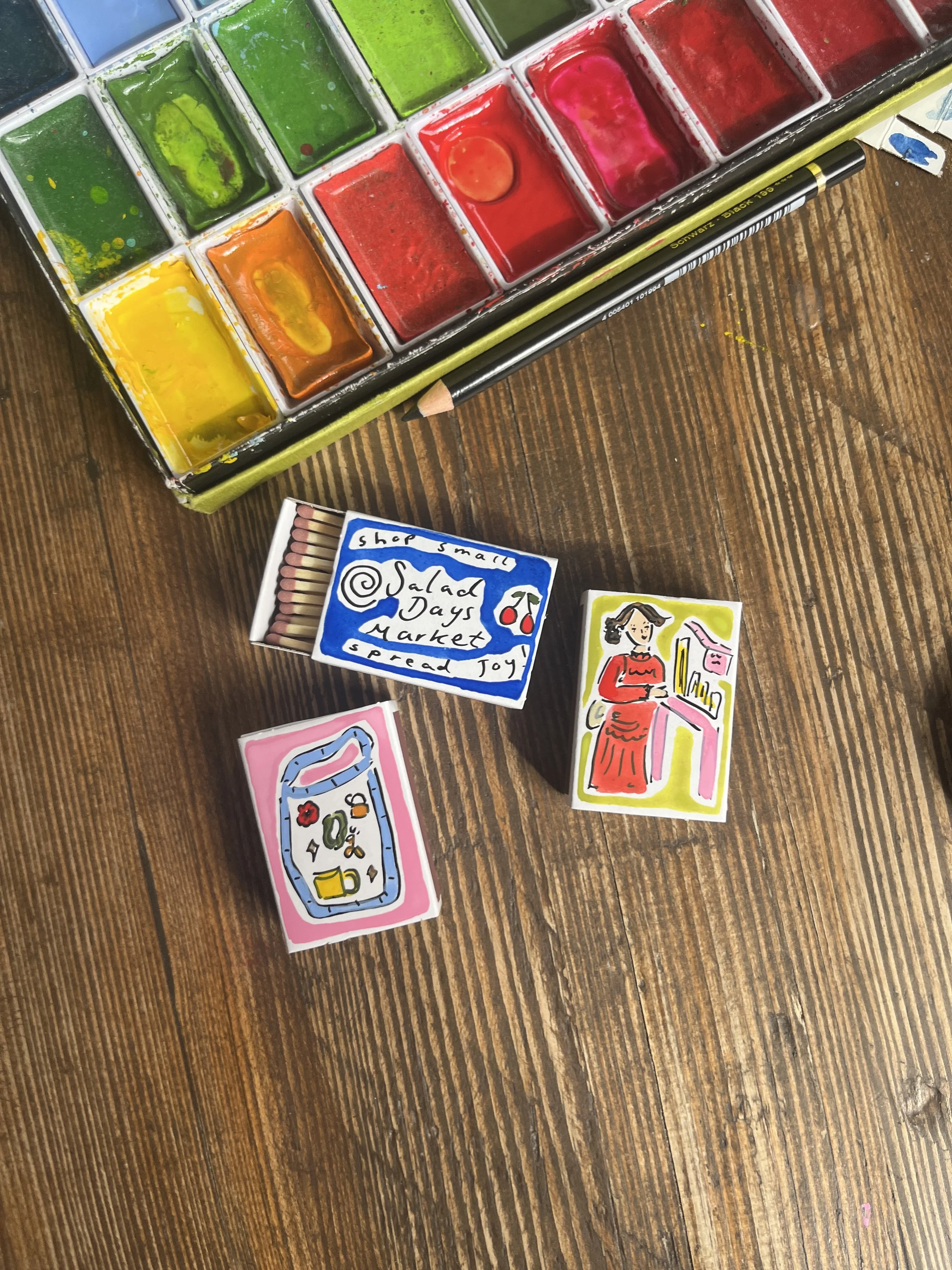 Hand painted mini matchbxoes SD.JPG