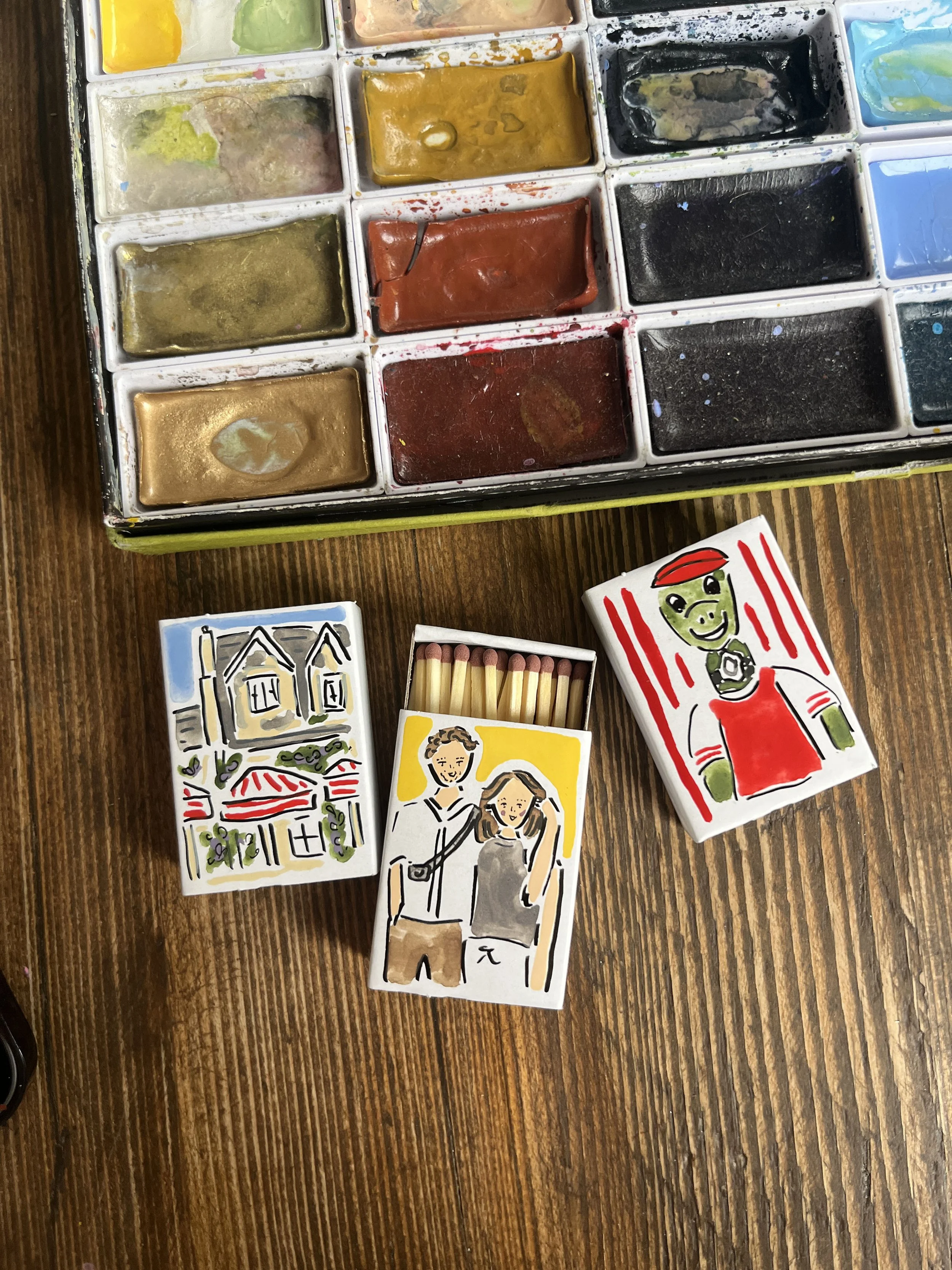 Personalised gift mini matchboxes with summer themes .jpg