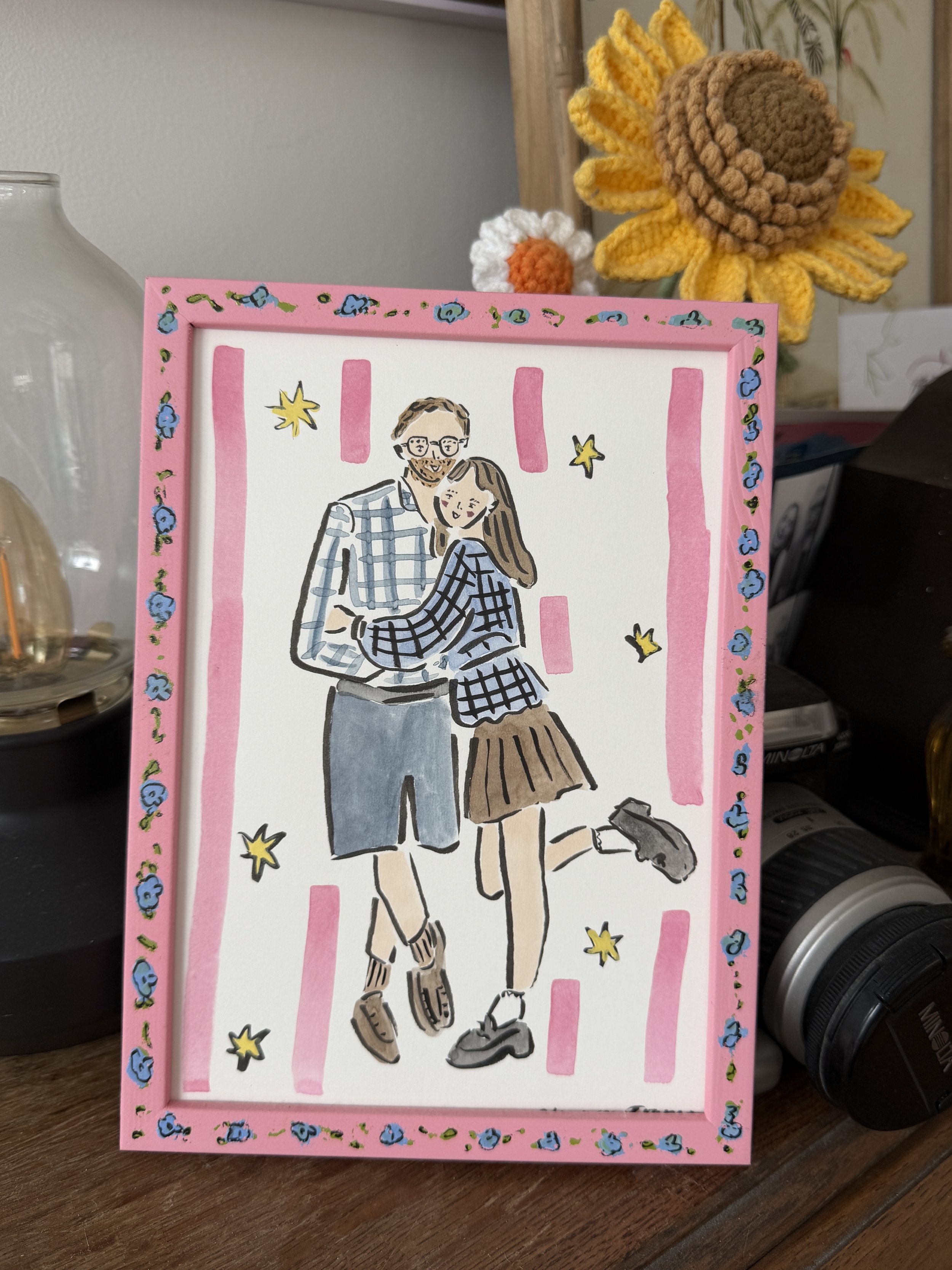 Personalised Portrait with frame as an example.JPG