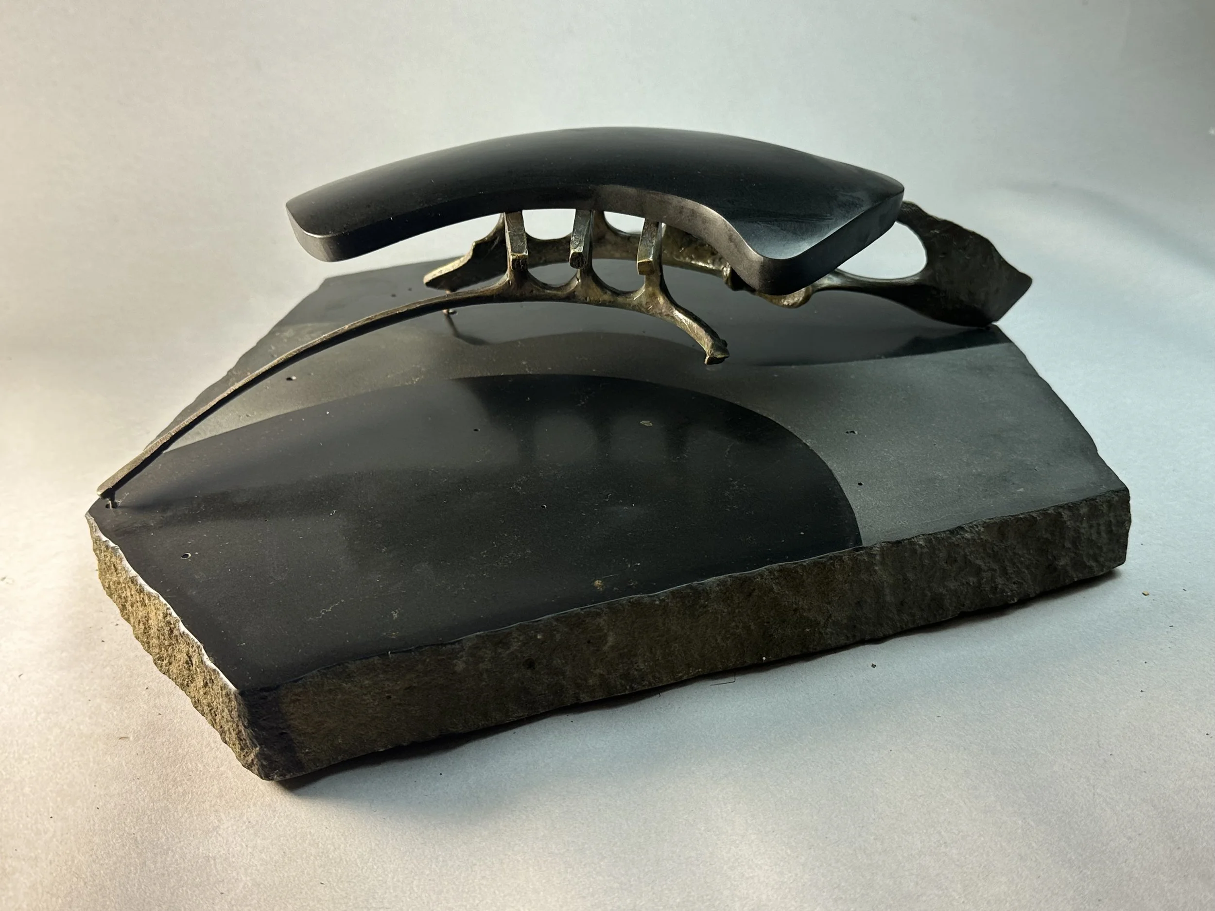 Shelter Series #3. basalt, bronze. 2022. 14"x10"x6"