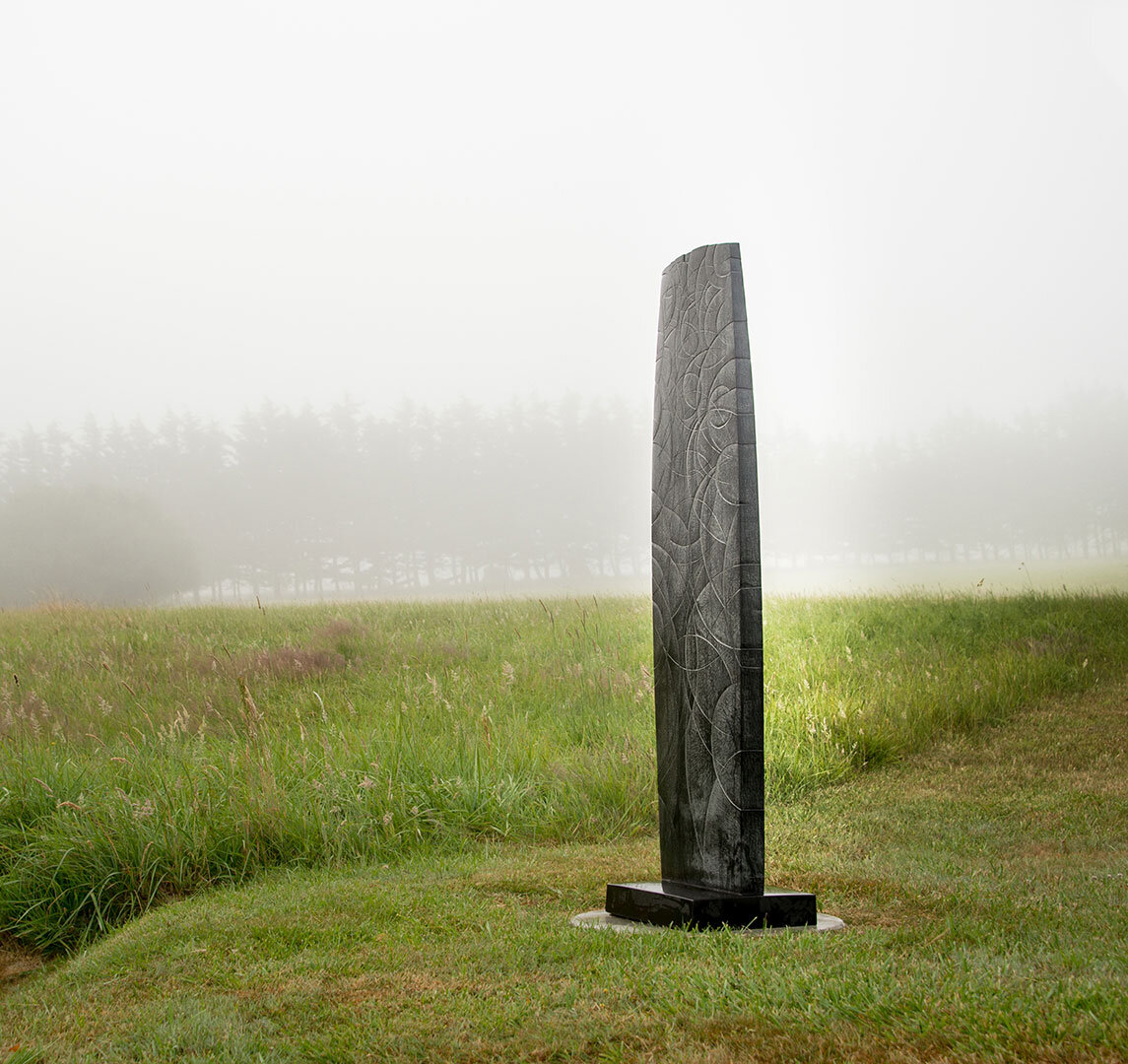 Cloud Writing. basalt. 2013. 74" x 22" x 4"