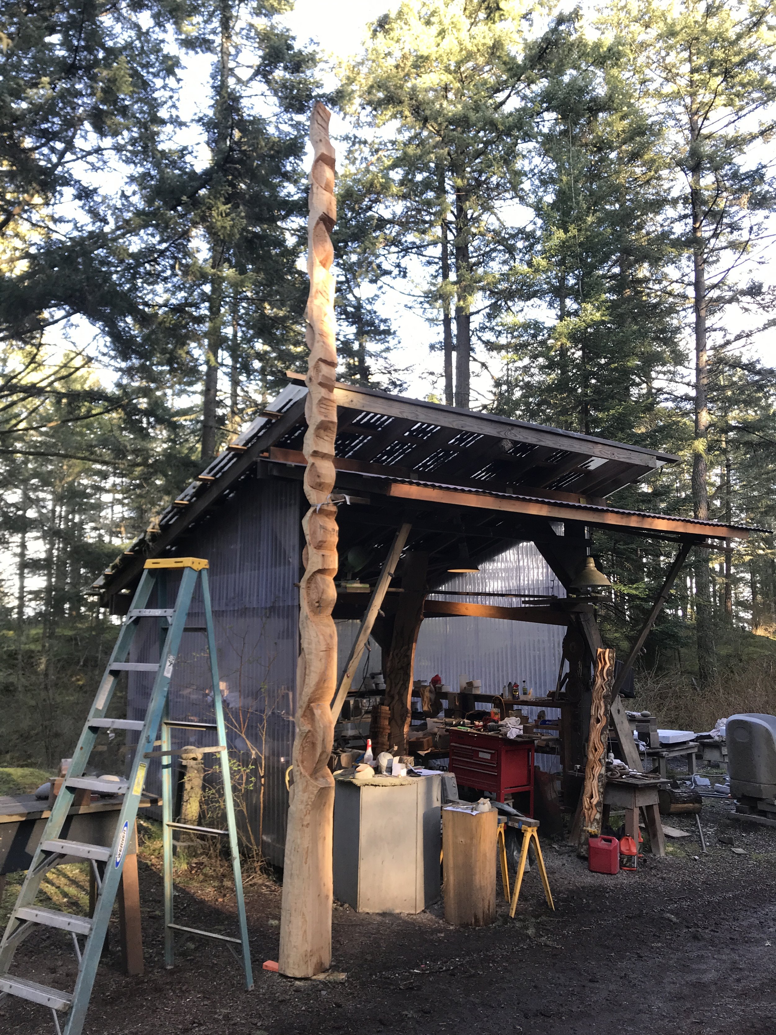 Endless Column. cedar. 2019. 14" high