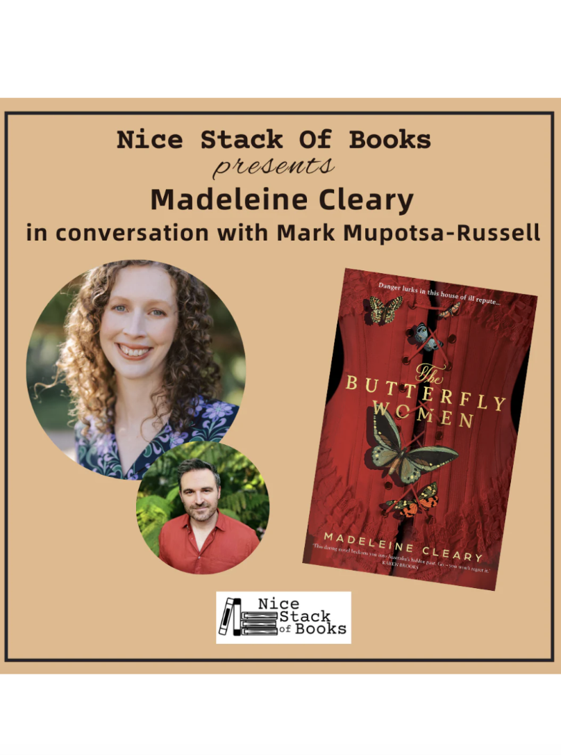 Nice Stack of Books presents author event with Madeleine Cleary - The Butterfly Women