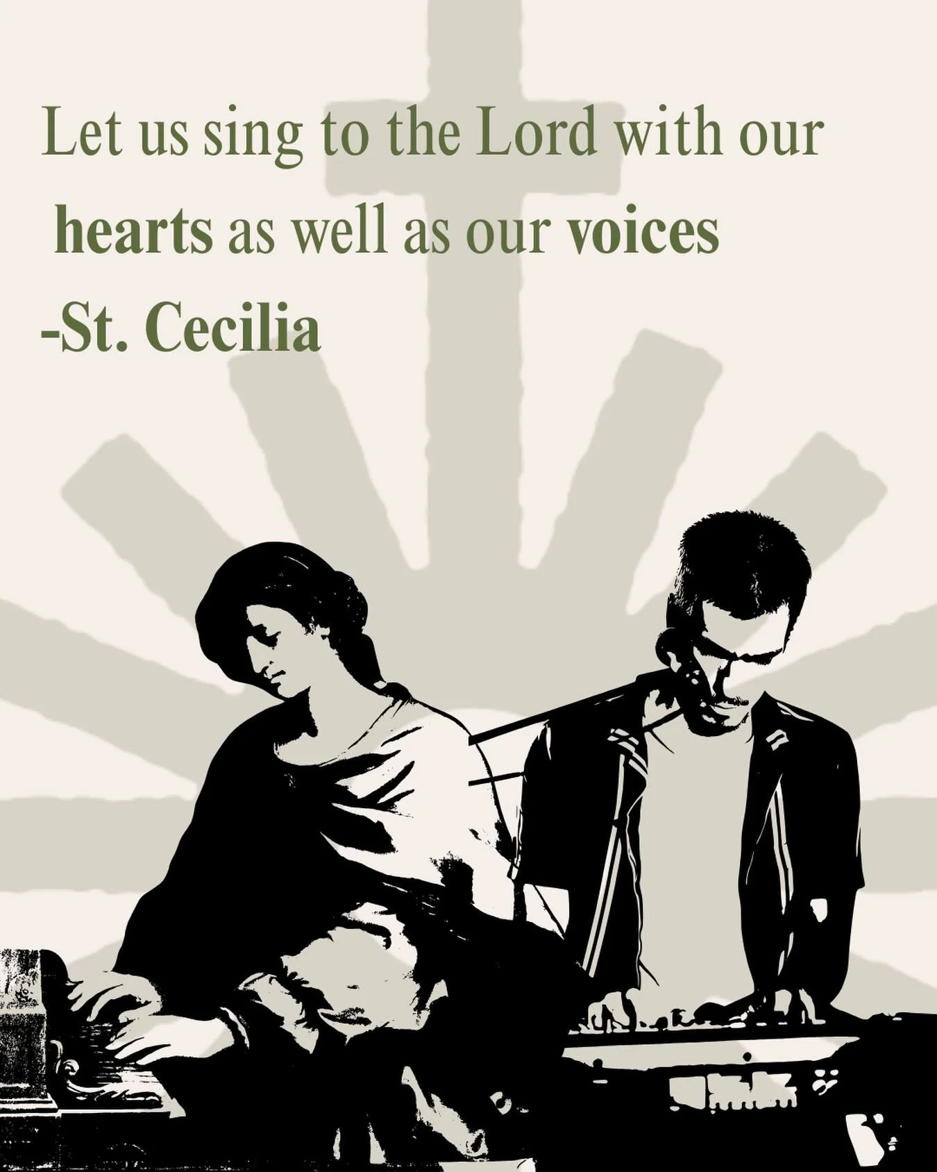 St. Cecilia, patron of music, pray for us.
May every note I sing be an offering, and every melody a doorway to God.

🤍🤍🤍
#catholic #worship