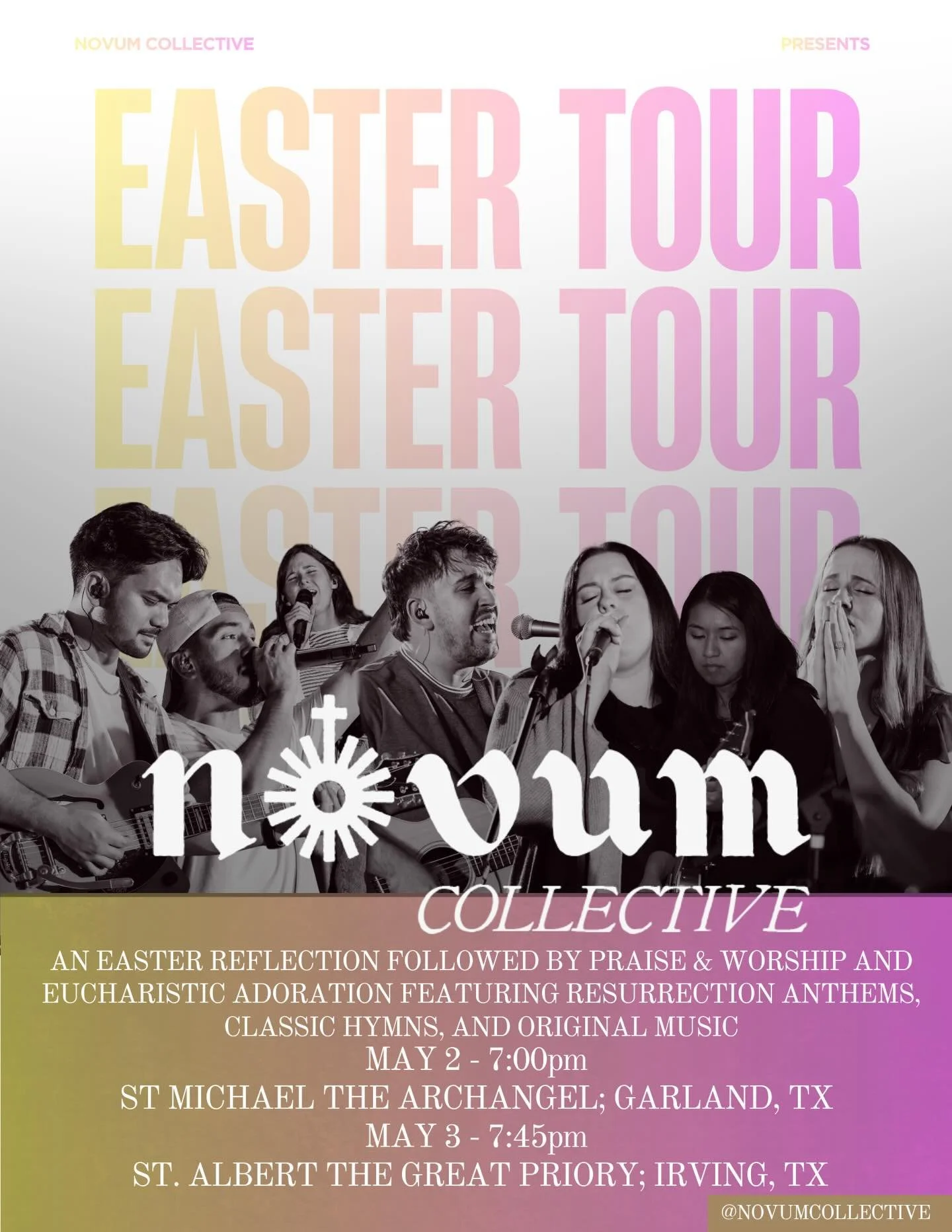 HE IS RISEN AND WE ARE ON THE MOVE🌻

Come celebrate the risen Lord and sing praises to Him! 

Our first stop in the Easter Tour is the Dallas area, hope to see you all there 🤍

#catholic #worship #dallas