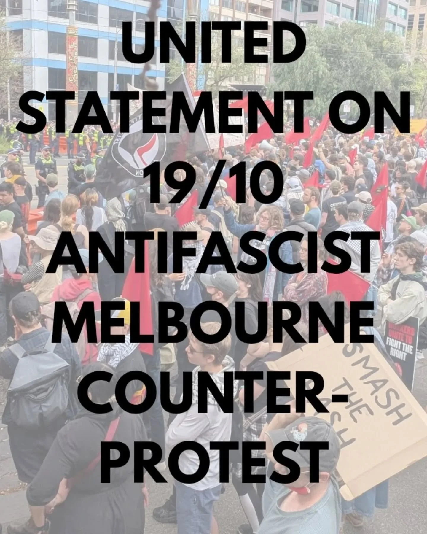 United statement on the 19 October counter-demonstration