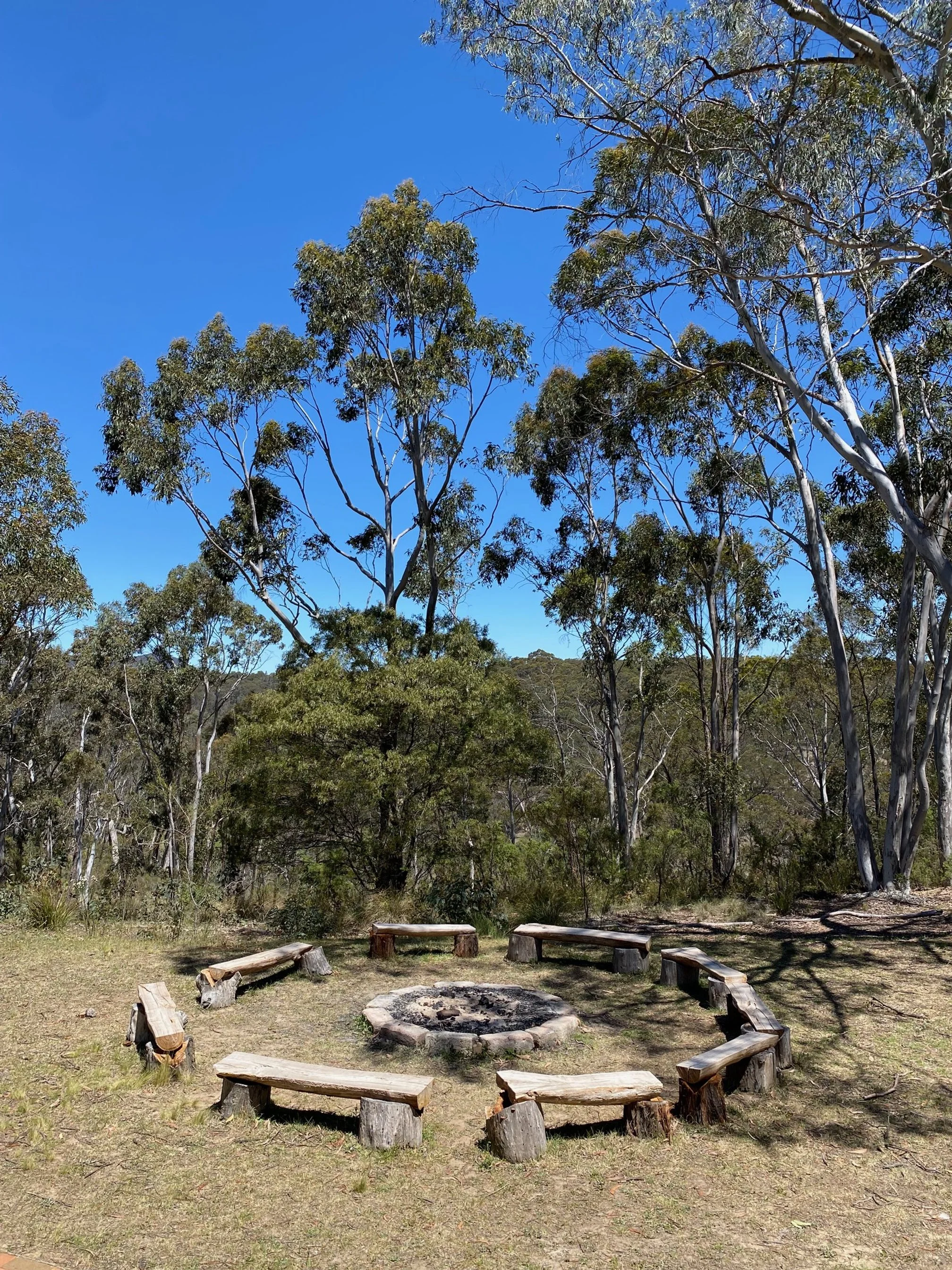 Yoga retreat - fire pit daytime