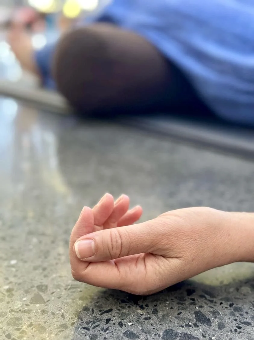 Yoga - hand resting on floor