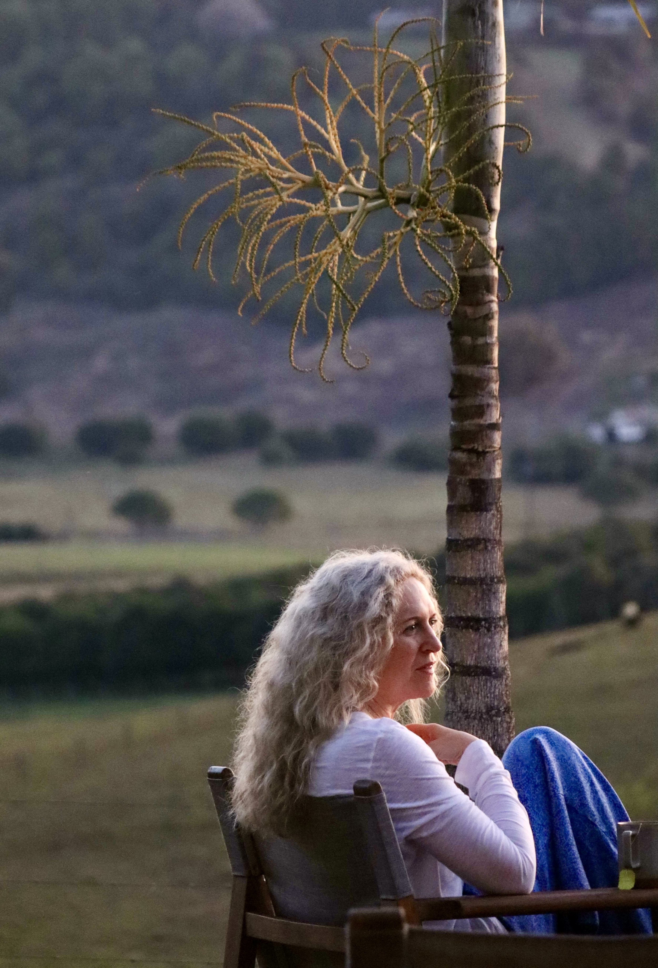 Ally Lowbridge sitting on chair