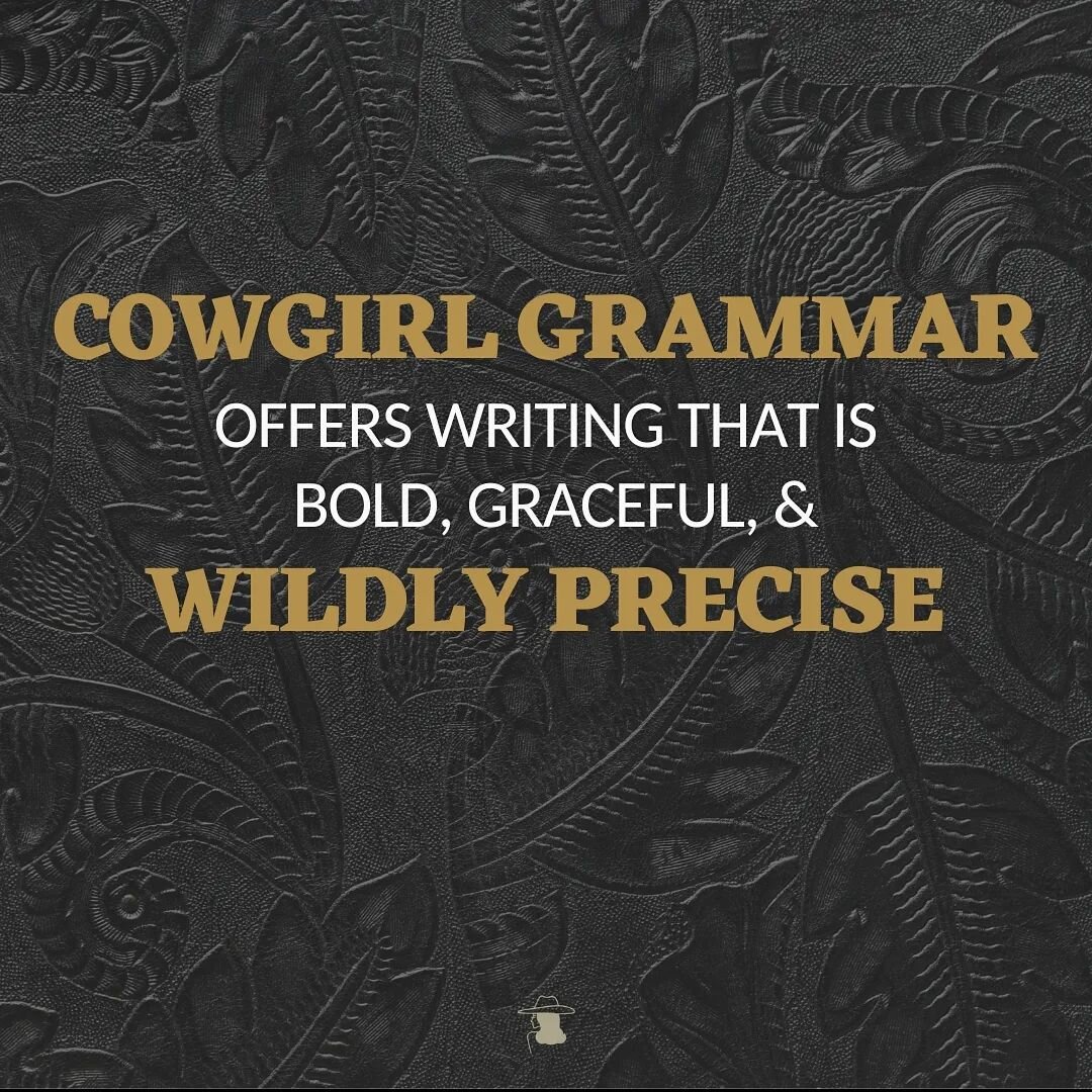 What's your bottom line? What defines your business or service, and allows you to stand out from the rest? 

Cowgirl Grammar offers writing that is bold, graceful, &amp; wildly precise - and that's the bottom line 💃🍑
.
.
.
.
.
#creativewriter #dowh