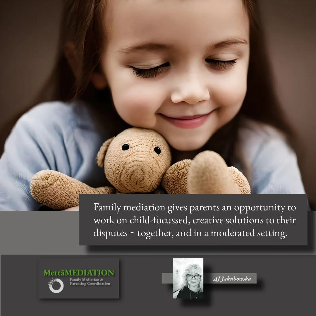 Family mediation gives parents an opportunity to work on child-focused, creative solutions to their parenting disputes - together, in a moderated setting.

#mettamediation #familymediation #parentingandseparation