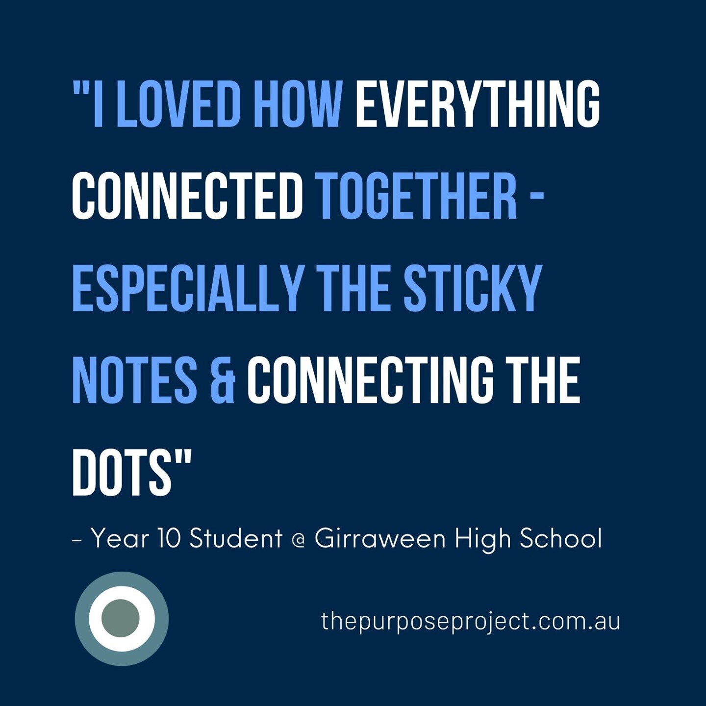 Our Life Design Course at Girraween High School.⁠
⁠
It can be hard to connect the dots of your mind when you don't have the right questions and system to follow to understand.⁠
⁠
Can you imagine if all youths were able to have a way to connect the do