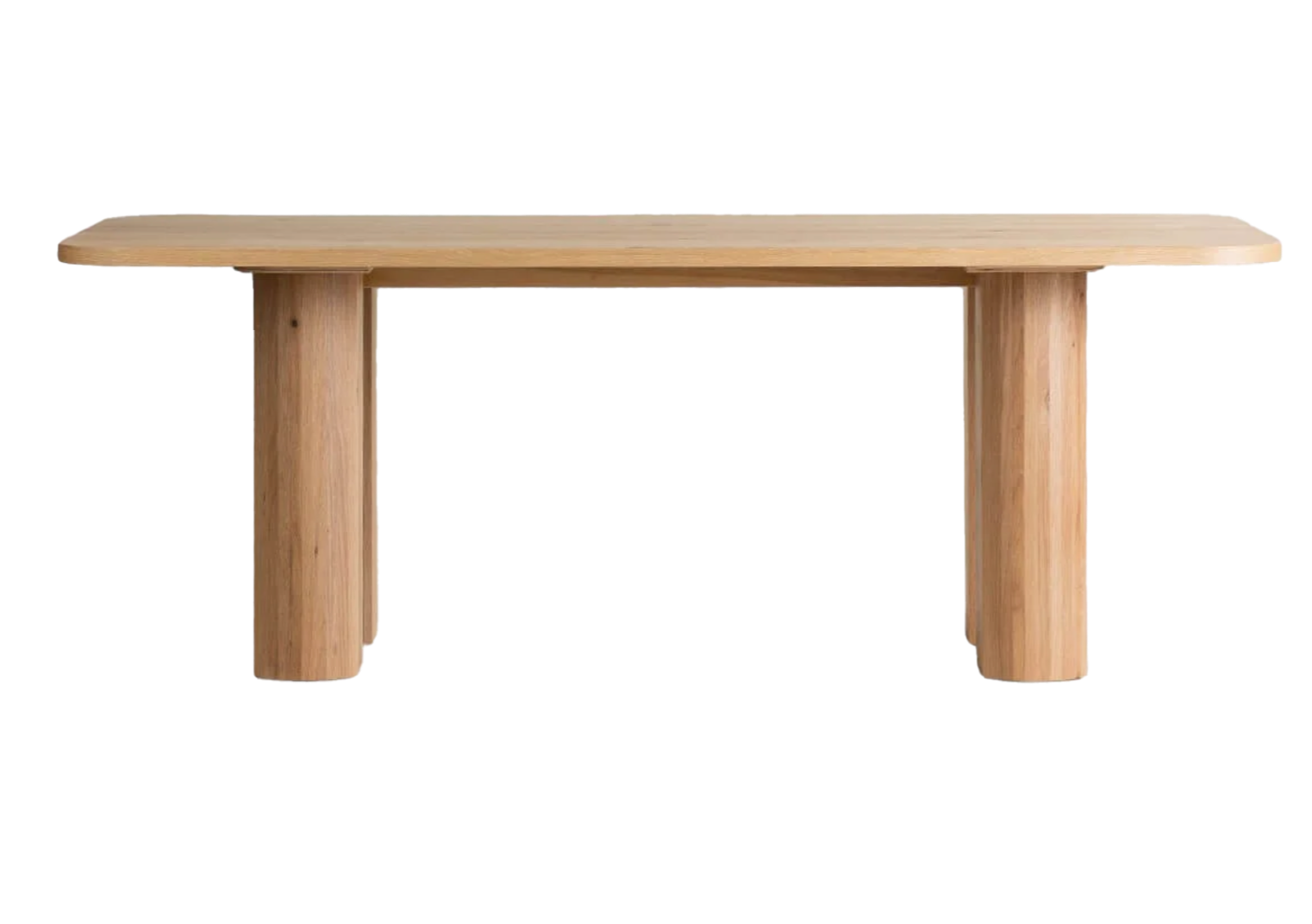 Console da tavolo in legno con due gambe cilindriche