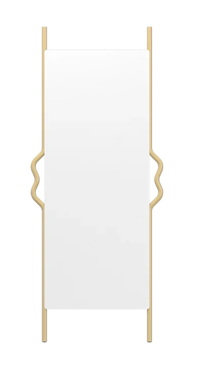 specchio grande con cornice in metallo