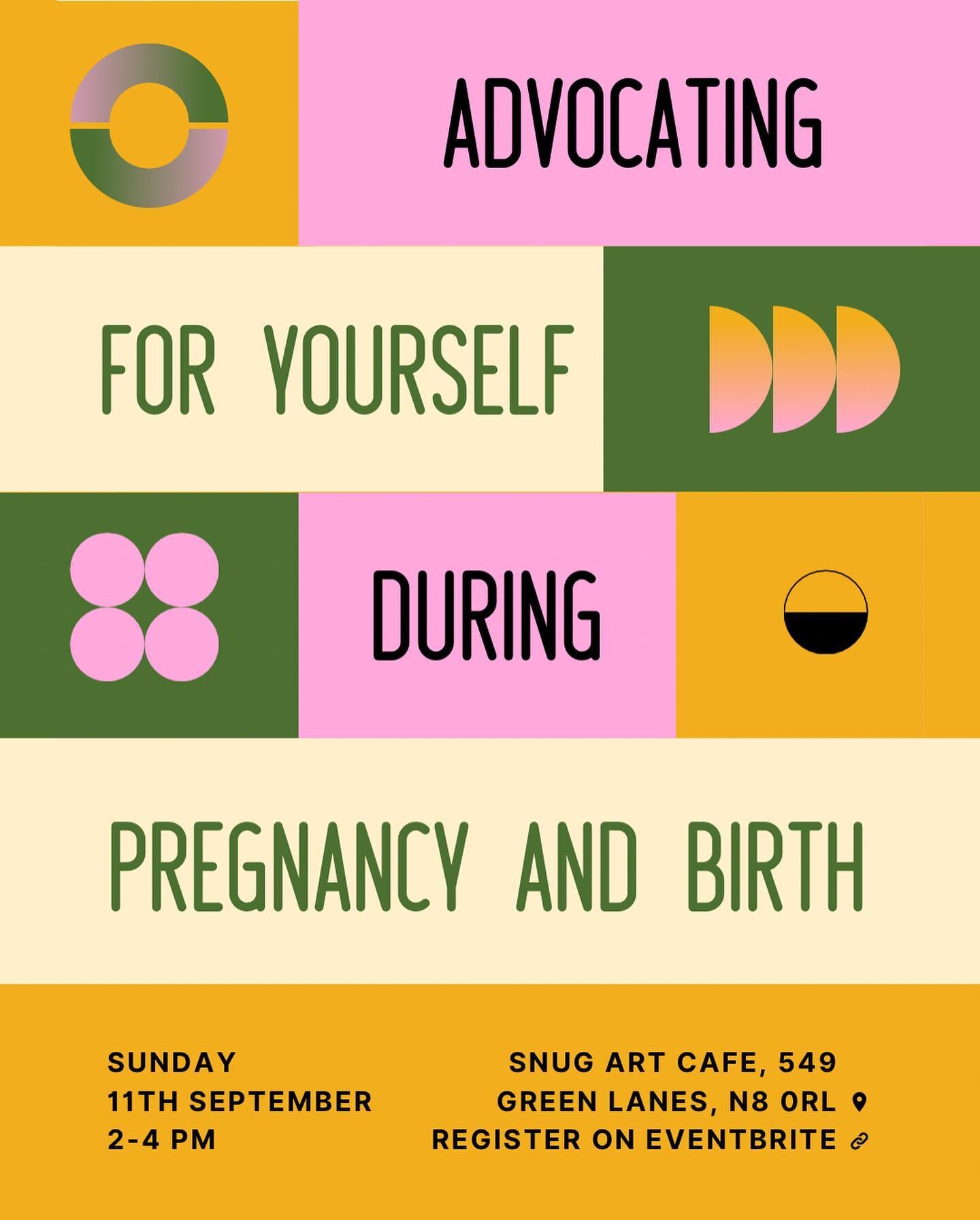 NORTH LONDON FOLKS!

I am so excited to announce a new perinatal workshop for pregnant people and their families starting this September.

This will be a group workshop in Haringey facilitated by myself where we&rsquo;ll cover:

🌻 self-advocacy tech