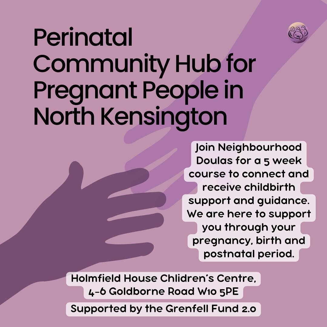 NEW PERINATAL SAFE SPACE IN NORTH KENSINGTON

I&rsquo;m so excited to be returning to my west london roots to facilitate a grassroots community hub for multiply marginalised pregnant folks in north ken. 

This amazing project has been organised by @n