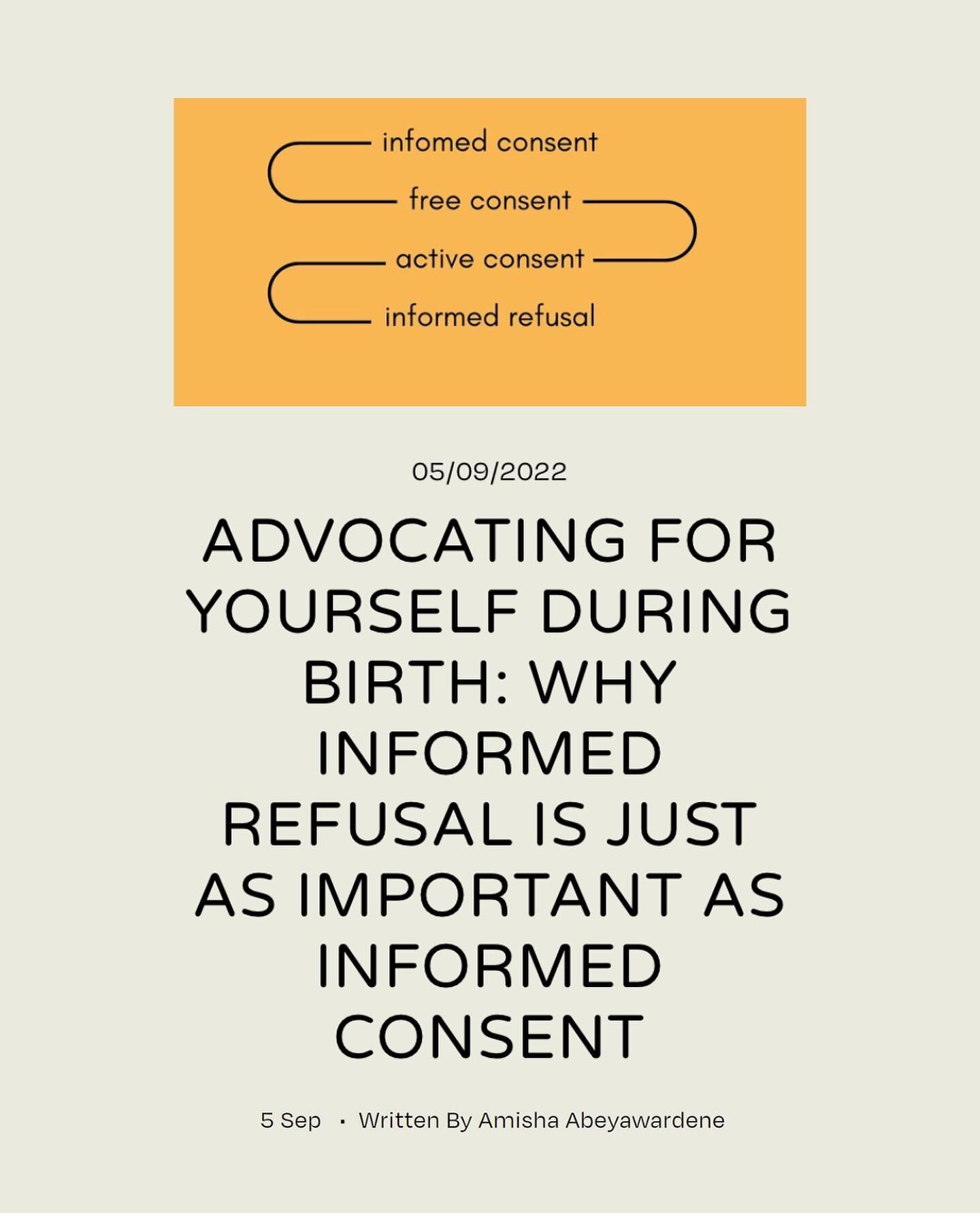 🔗 New Blog Alert 🔗

Ahead of my workshop this Sunday, I&rsquo;ve written a blog about advocating for yourself during birth: why informed refusal is just as important as informed consent.

Link in bio to read the full thing!
&bull;
&bull;
&bull;
&bu