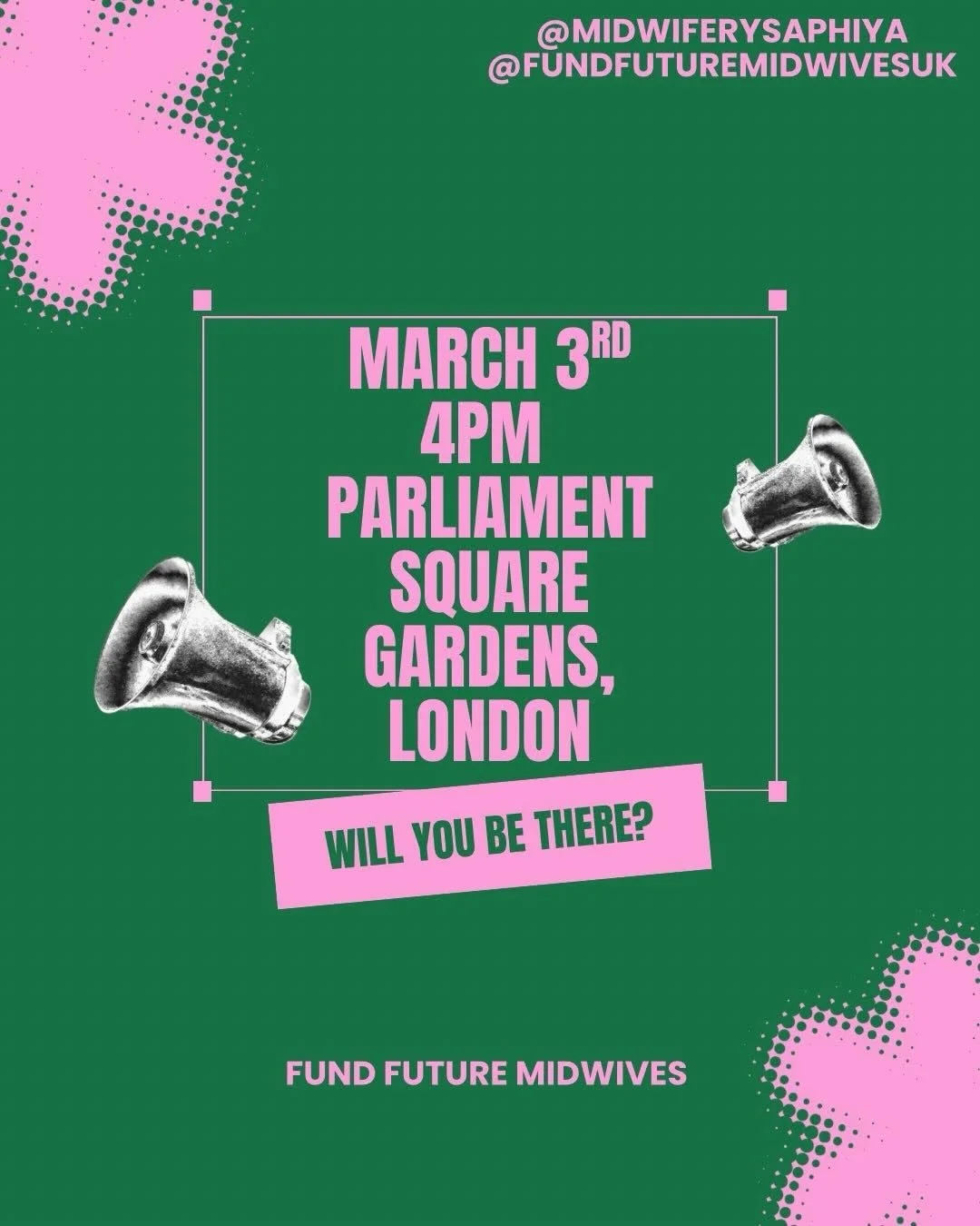 Today at 4pm I'll be joining the demonstration in support of student midwives. Would be great to see other doulas there 🧡🧡

Repost @fundfuturemidwivesuk @midwiferysaphiya 

From lecture halls to labour wards, student midwives are standing together.