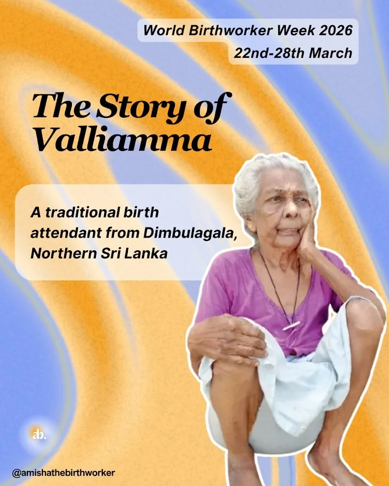 This is a snippet of the story of Valiamma, a traditional midwife who lived in Parana Millana village in Dimbulagala, in Northern Sri Lanka ✨

She was interviewed by journalist Nimal Jayarathna in 2014 and shared her story of supporting 300 births in