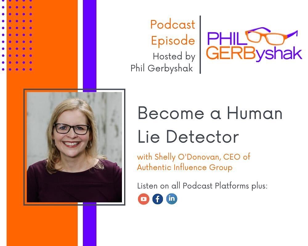 Phil Gerbyshak it was so fun to be on your Podcast! Thanks for having me! 

If you haven't listened to this one yet - check it out! I discuss how to observe nonverbal communication to detect dishonesty.

You listen on YouTube or any Podcast platform.
