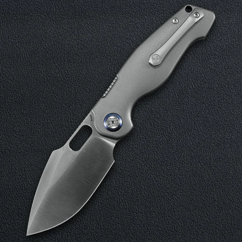 Lefty Gringo Verta Lock Orange Peel TI with Satin Blade