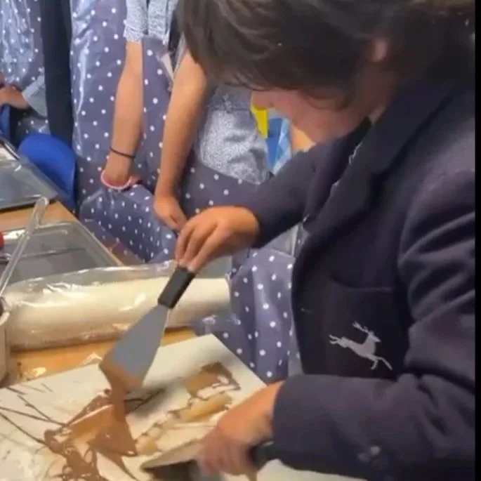 Key stage two learning about fair tradechocolate