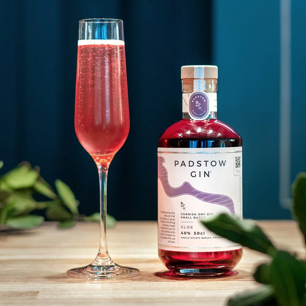 Classic Sloe Gin Royale Cocktail Padstow Distilling