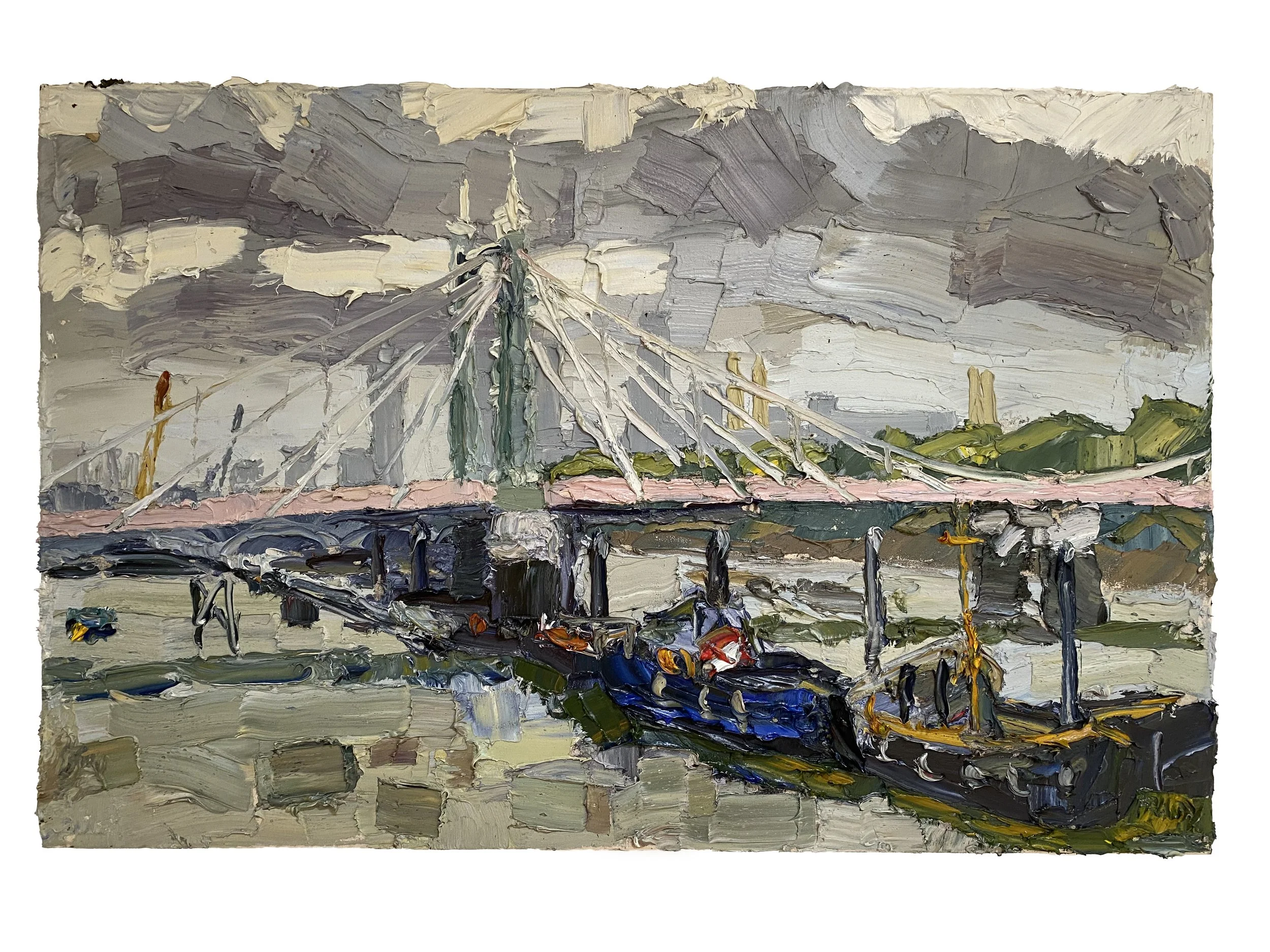 Albert bridge, moody summer day