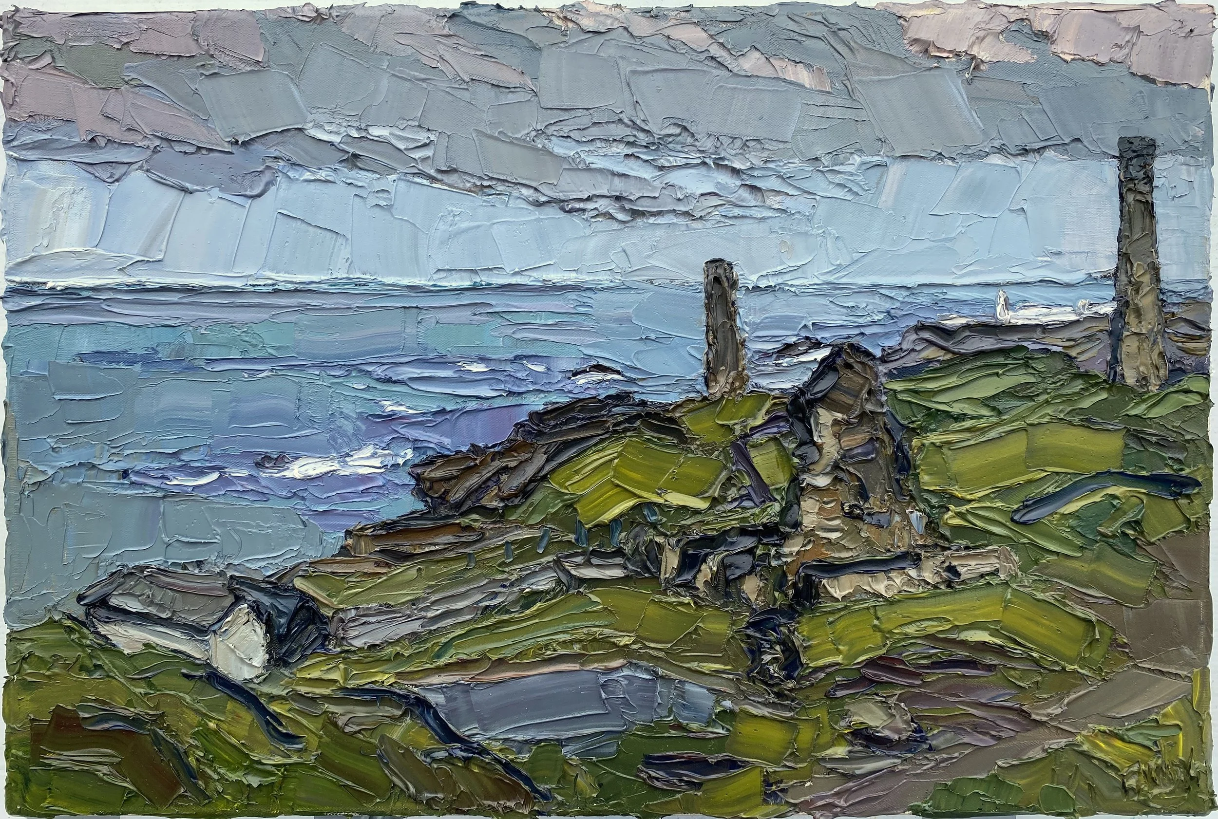 Levant mine, cloudy afternoon