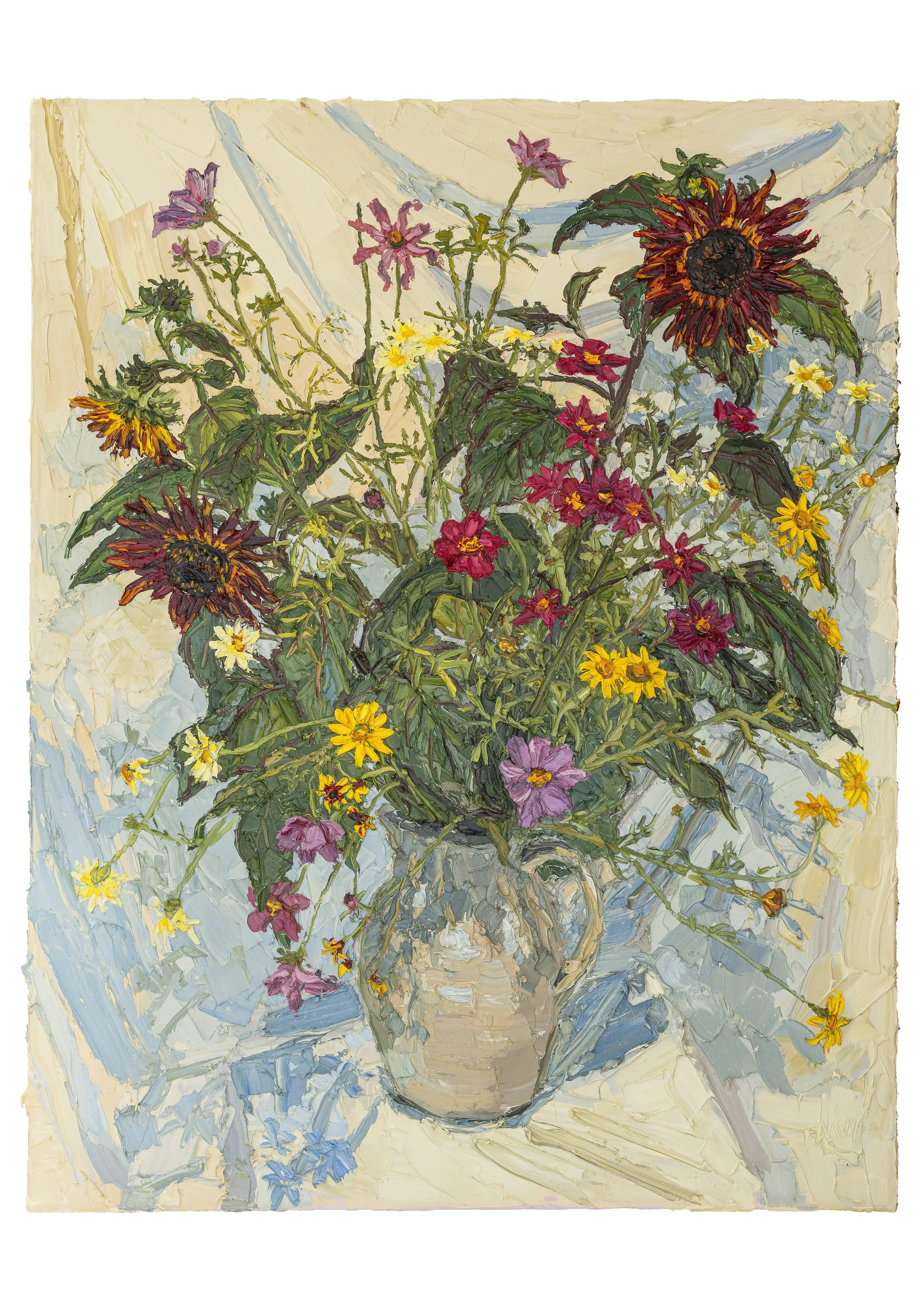 Wildflowers and sunflowers