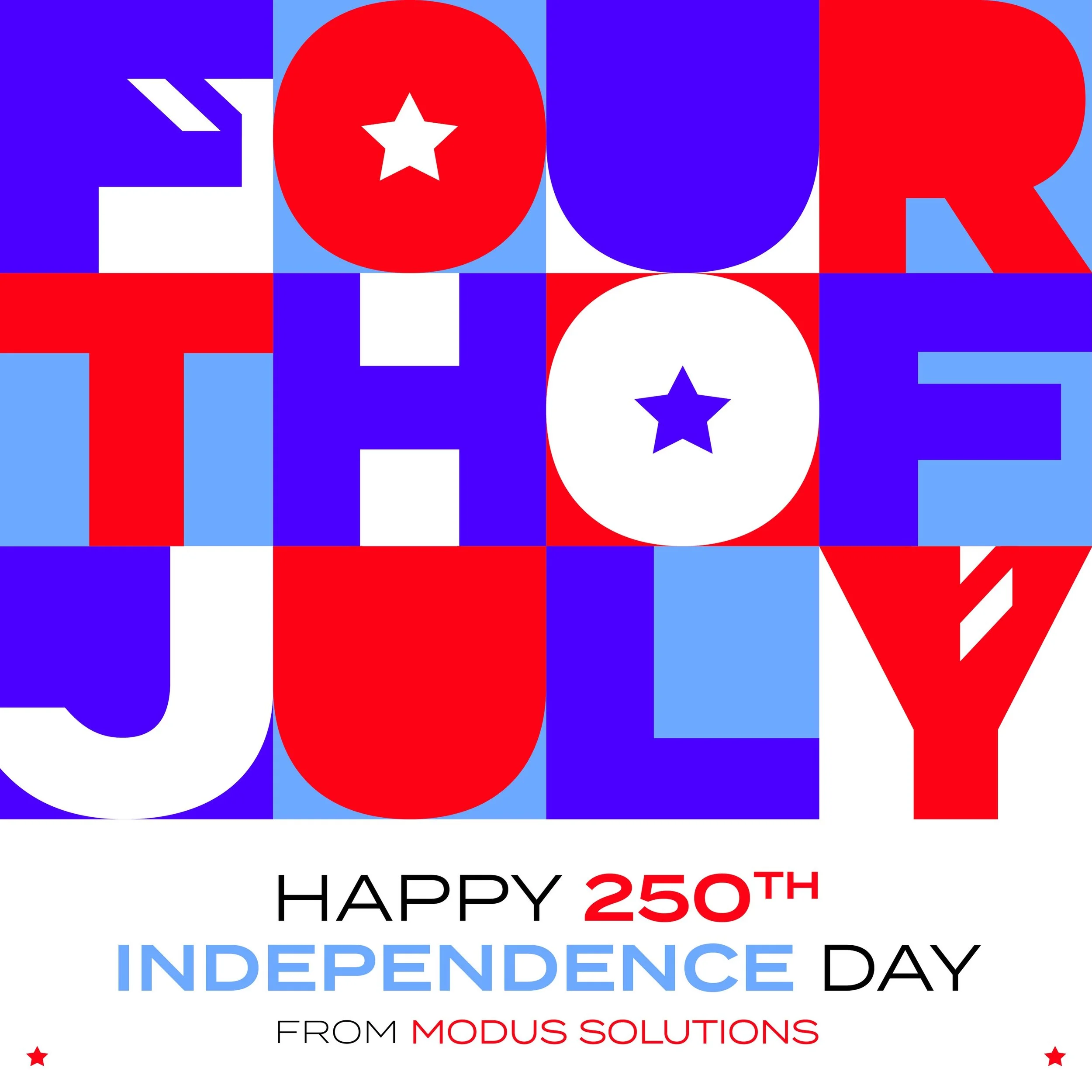 Today we celebrate America&rsquo;s 250th Independence Day. Cheers to family, freedom, and fireworks! Happy Fourth of July from Modus Solutions.