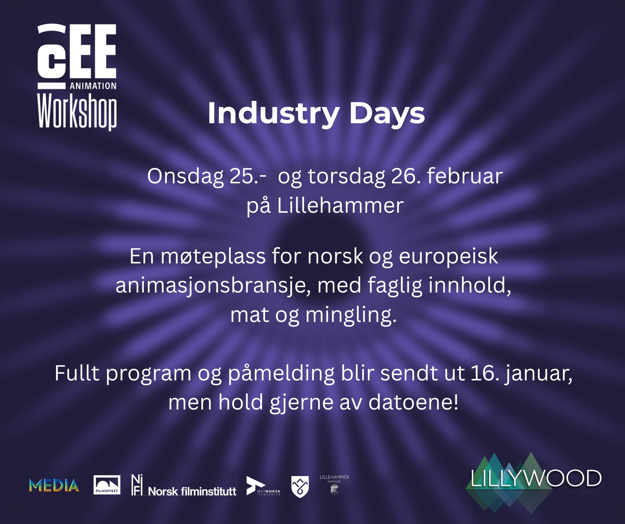 SAVE THE DATE - CEE i Lillehammer                         25. -26.Februar
