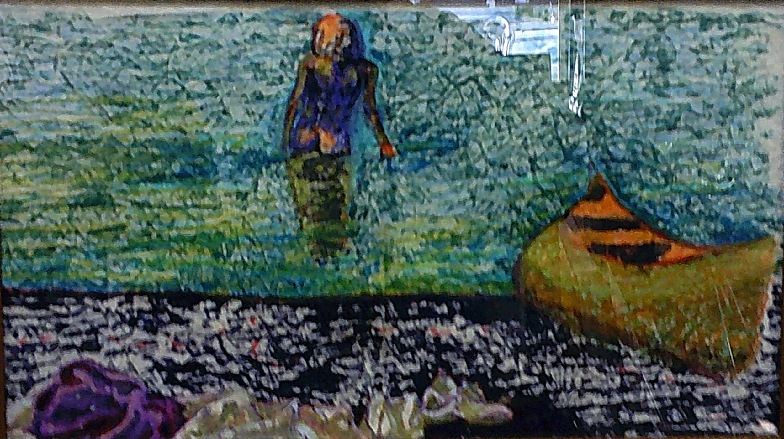 "evening swim ",  acrylic on paper, 10 x 15 , 2026