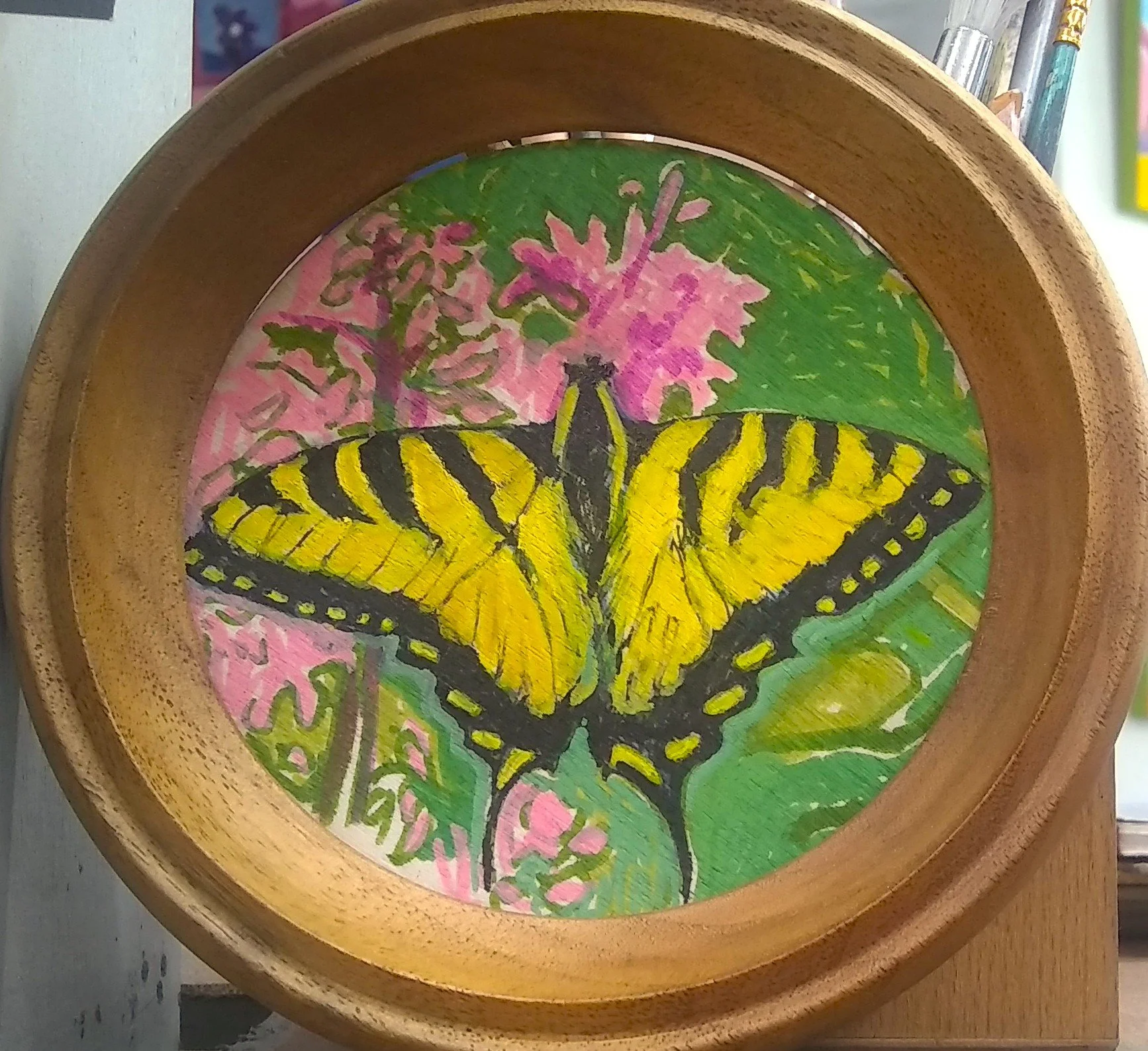 pastel butterfly, 4" in diameter