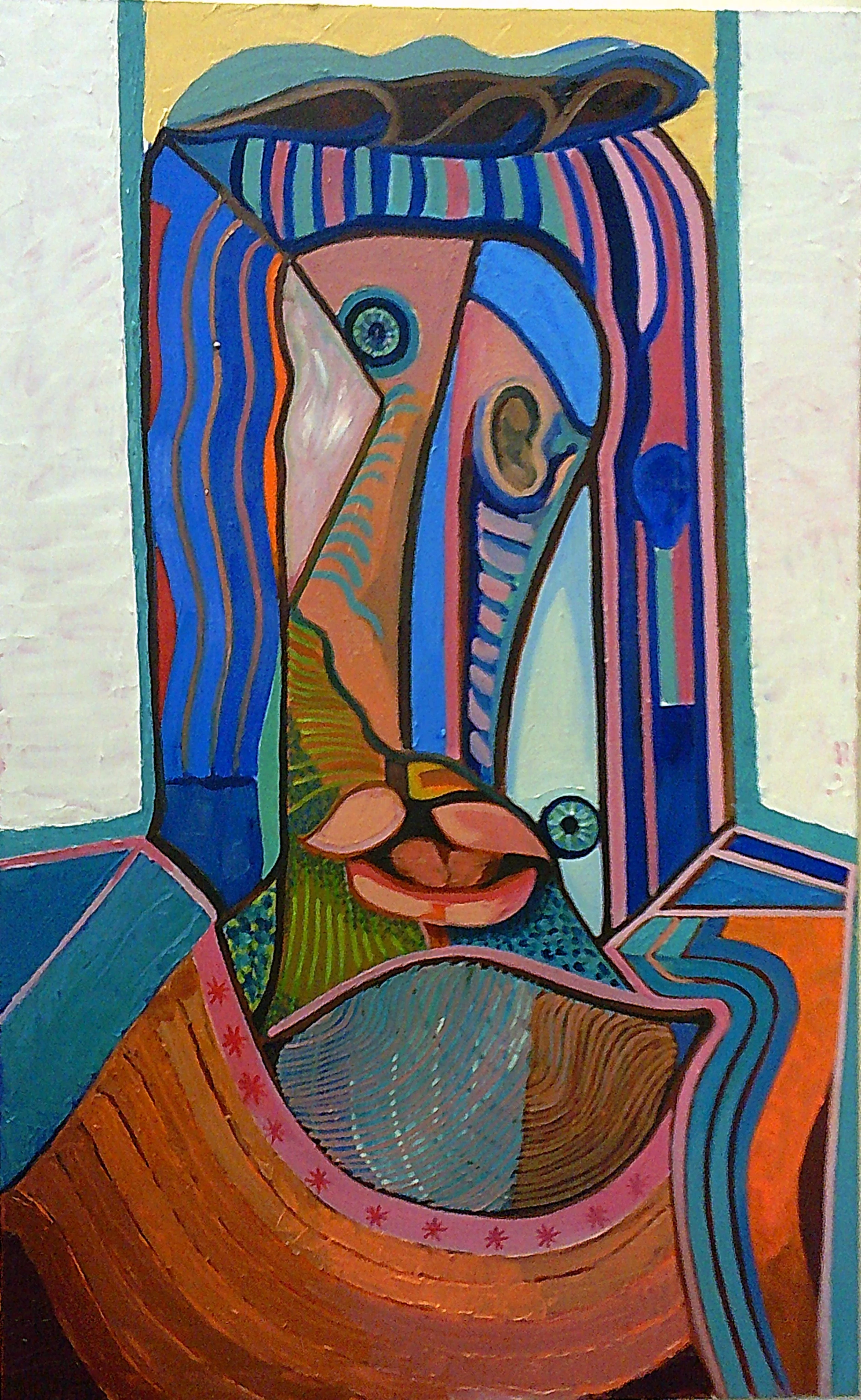  " face card ", 30 x 48 ,oil on canvas, 2026
