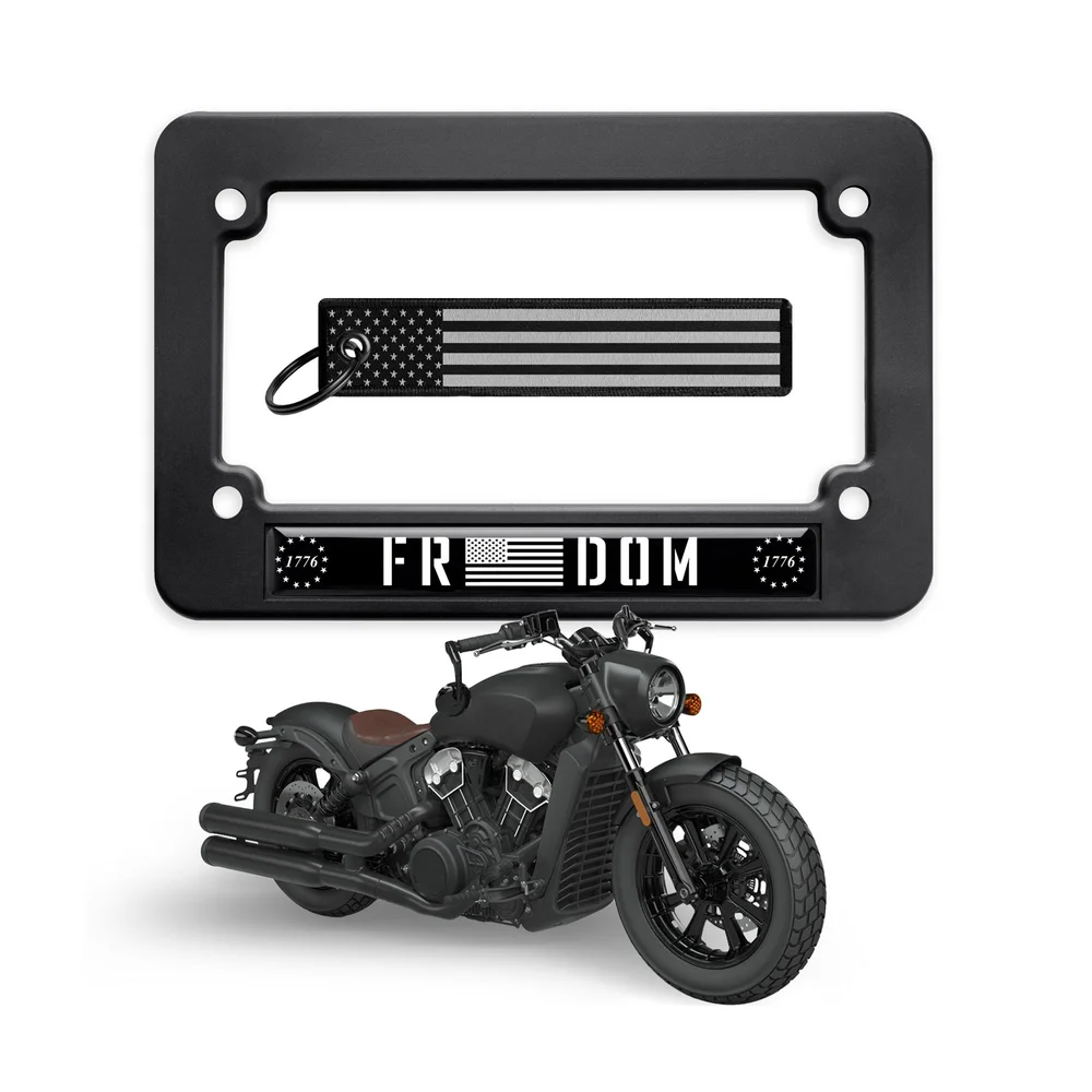 1776 Freedom Motorcycle License Plate Frame \u0026 Key Tag — Our Future Nation, image size:1000x1000
