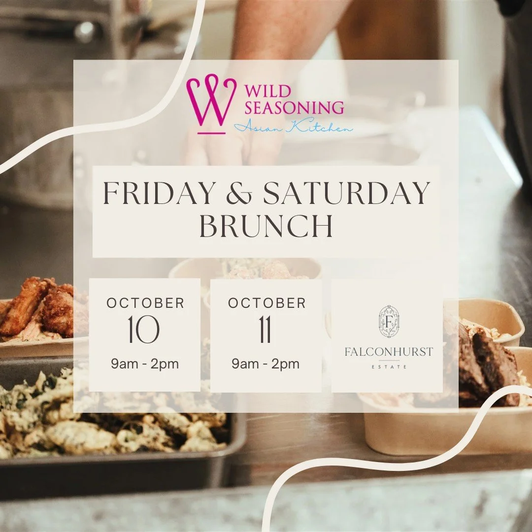 Throughout the year, we welcome a hand selected roster of chefs to serve a unique menu of street food at Falconhurst. Expect relaxed, informal food using the very best local ingredients.

This weekend we are joined by Freddie, from @wildseasoningkitc