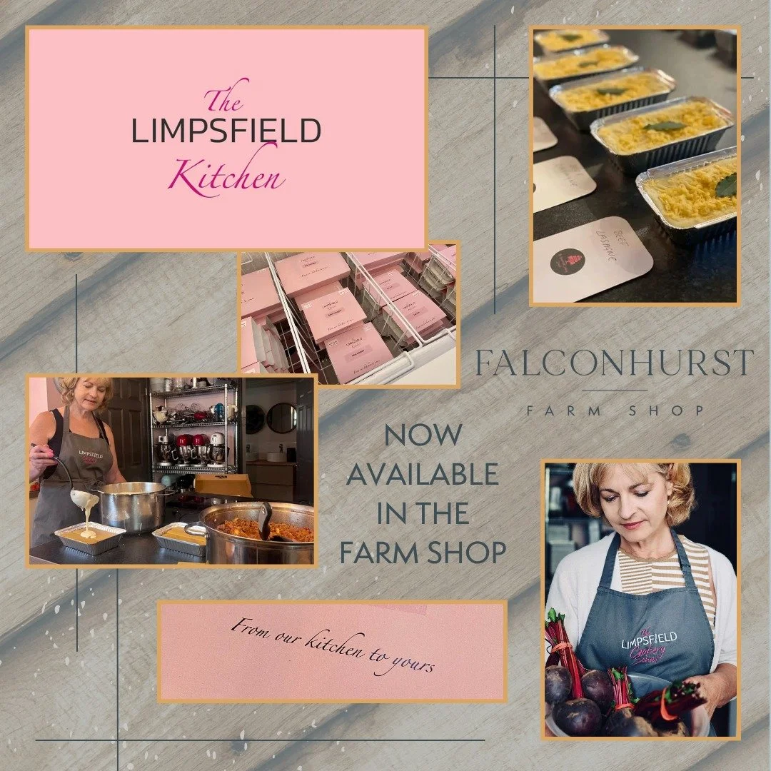 Fantastic frozen meals now stocked in Falconhurst Farm Shop.

@thelimpsfieldcookeryschool under their home made produce label, The Limpsfield Kitchen, offer a select range of  home-cooked, oven-ready meals to enjoy in the comfort of your own home. Al