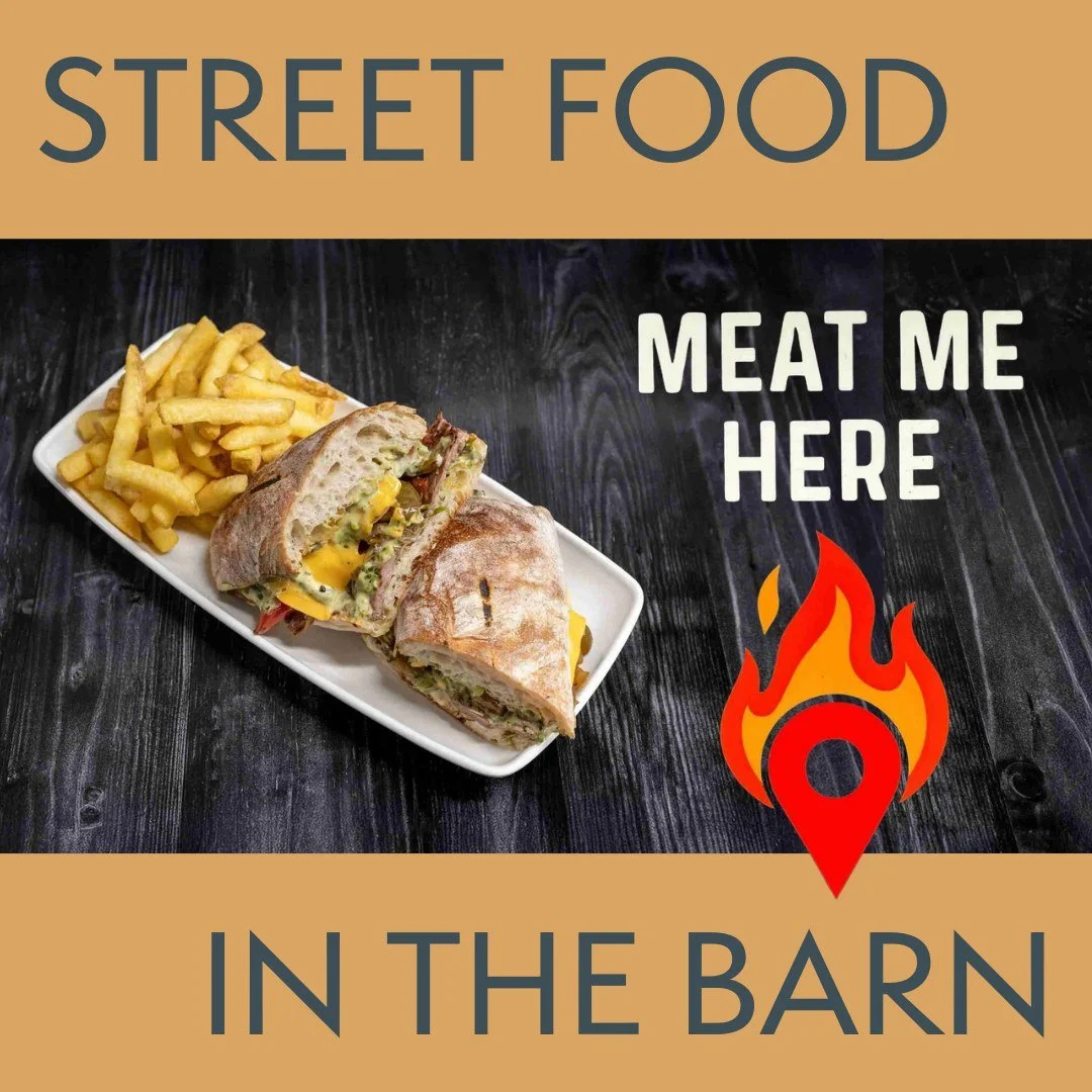 This Friday &amp; Saturday until 8pm.

Join us in The Barn for some delicious street food and drinks from the bar.
@meat_me_here_london  is a premium street-food truck specialising in Argentinian-style grass-fed sirloin steak, gourmet burgers, chicke